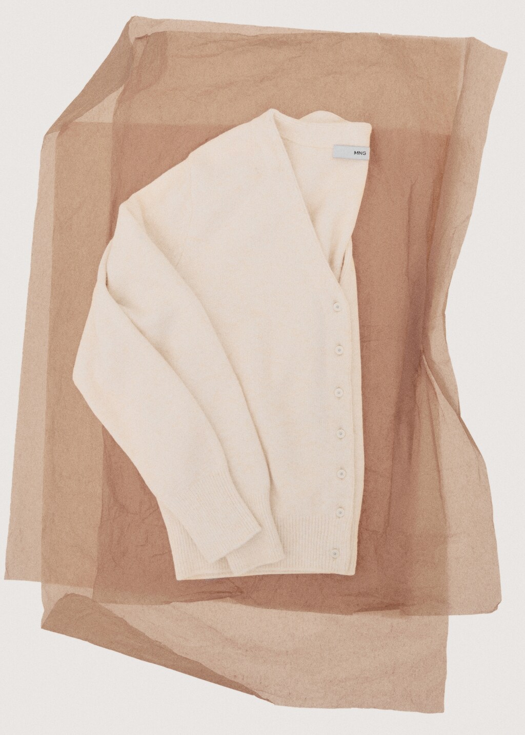 Mango V-neck knitted cardigan