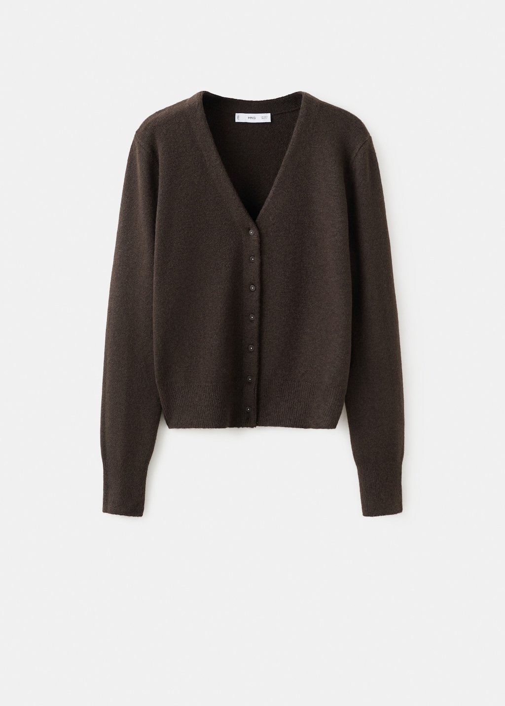 V-neck knitted cardigan