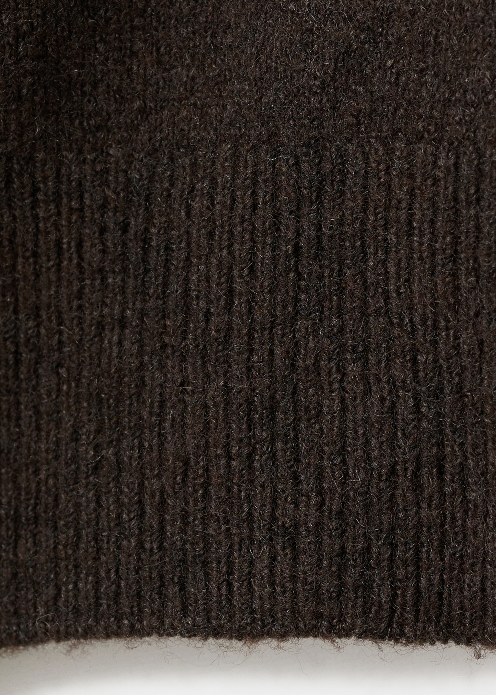 V-neck knitted cardigan - Details of the article 0, Chocolate. Ref: 27091279-00.