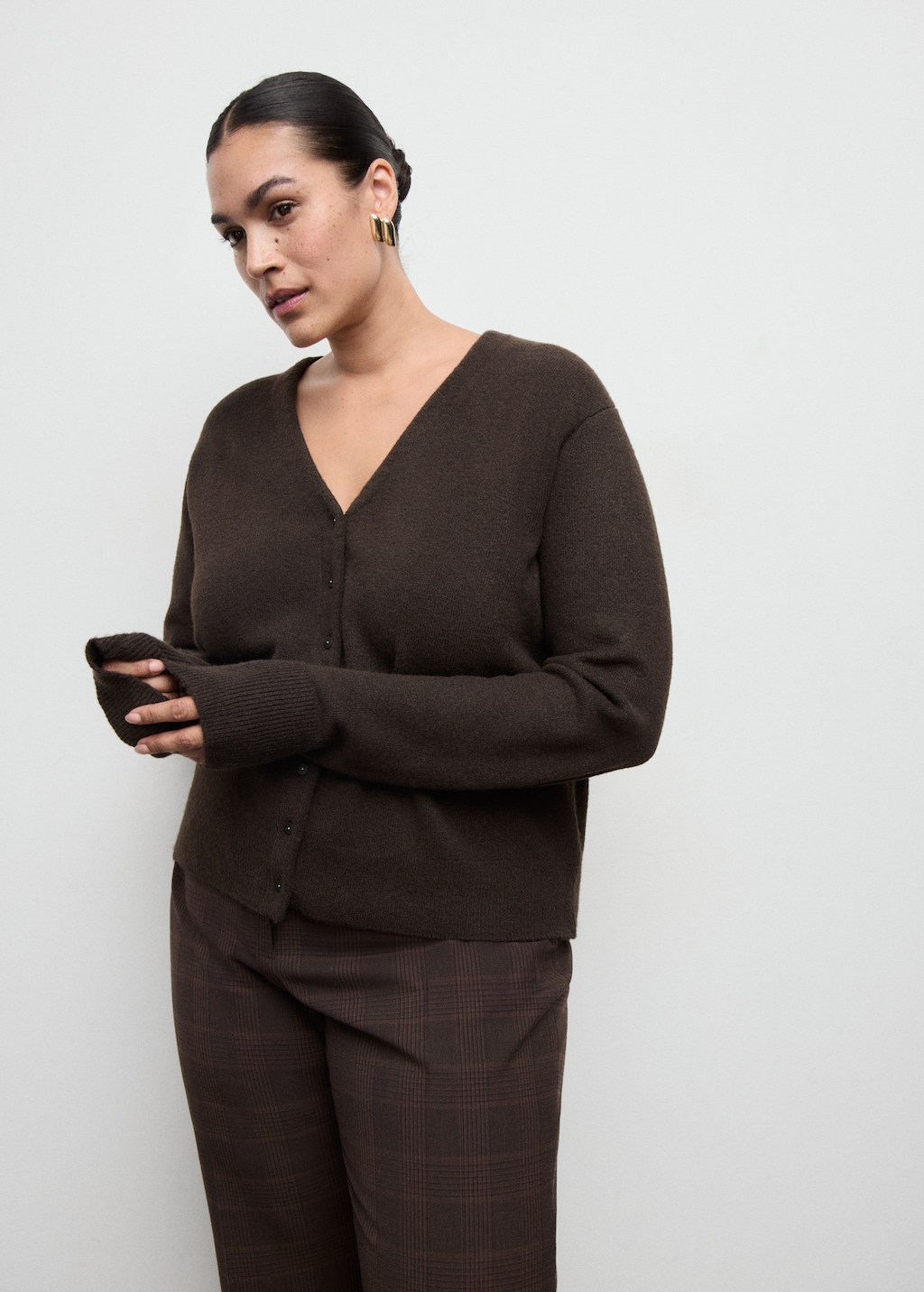 Mango V-neck knitted cardigan