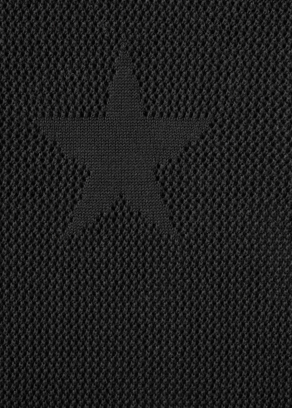 Semi-transparent knitted skirt with star