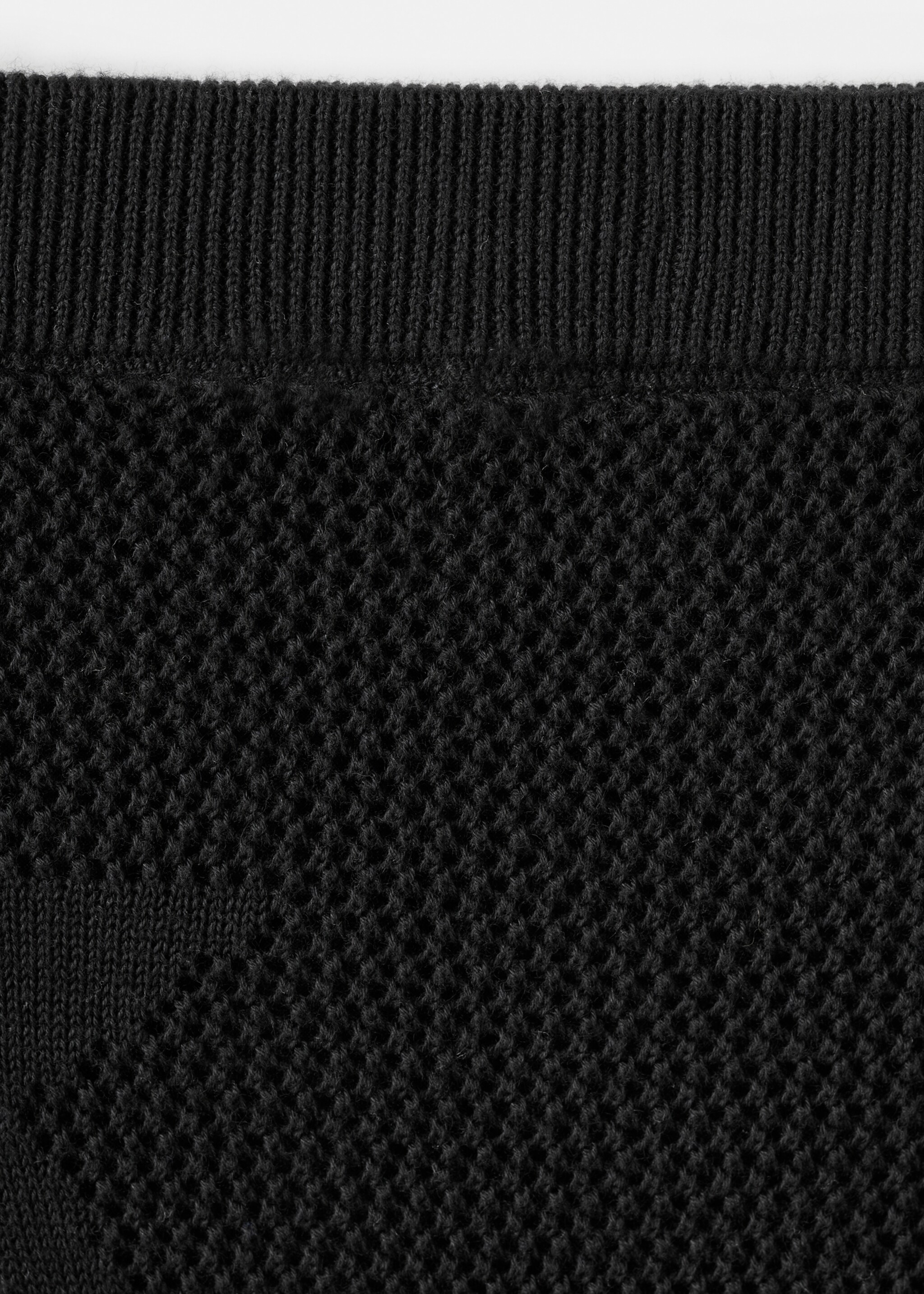 Semi-transparent knitted skirt with star - Details of the article 8, Black. Ref: 27091280-00.