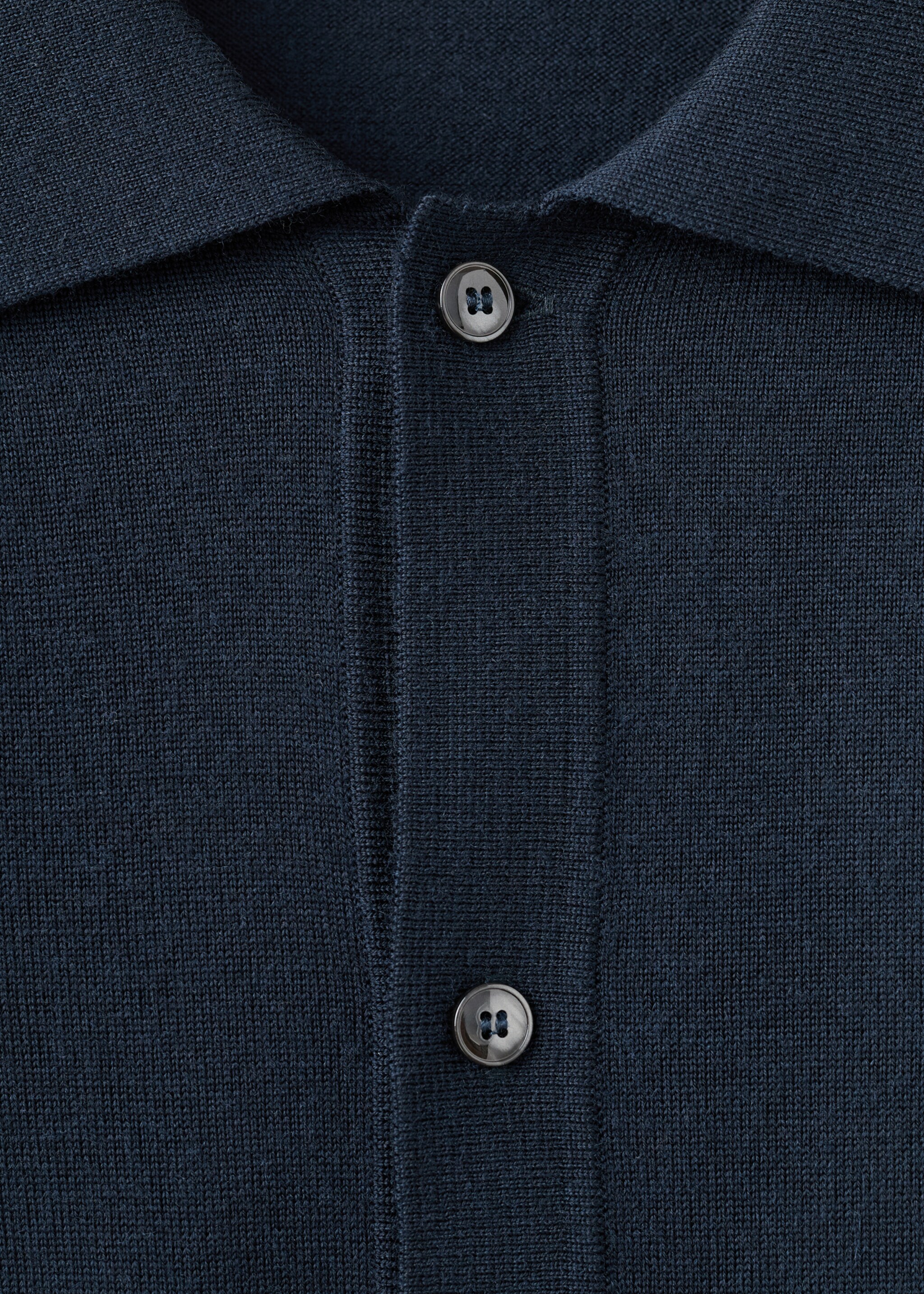 100% merino wool cardigan - Details of the article 8, Navy. Ref: 27091282-00.