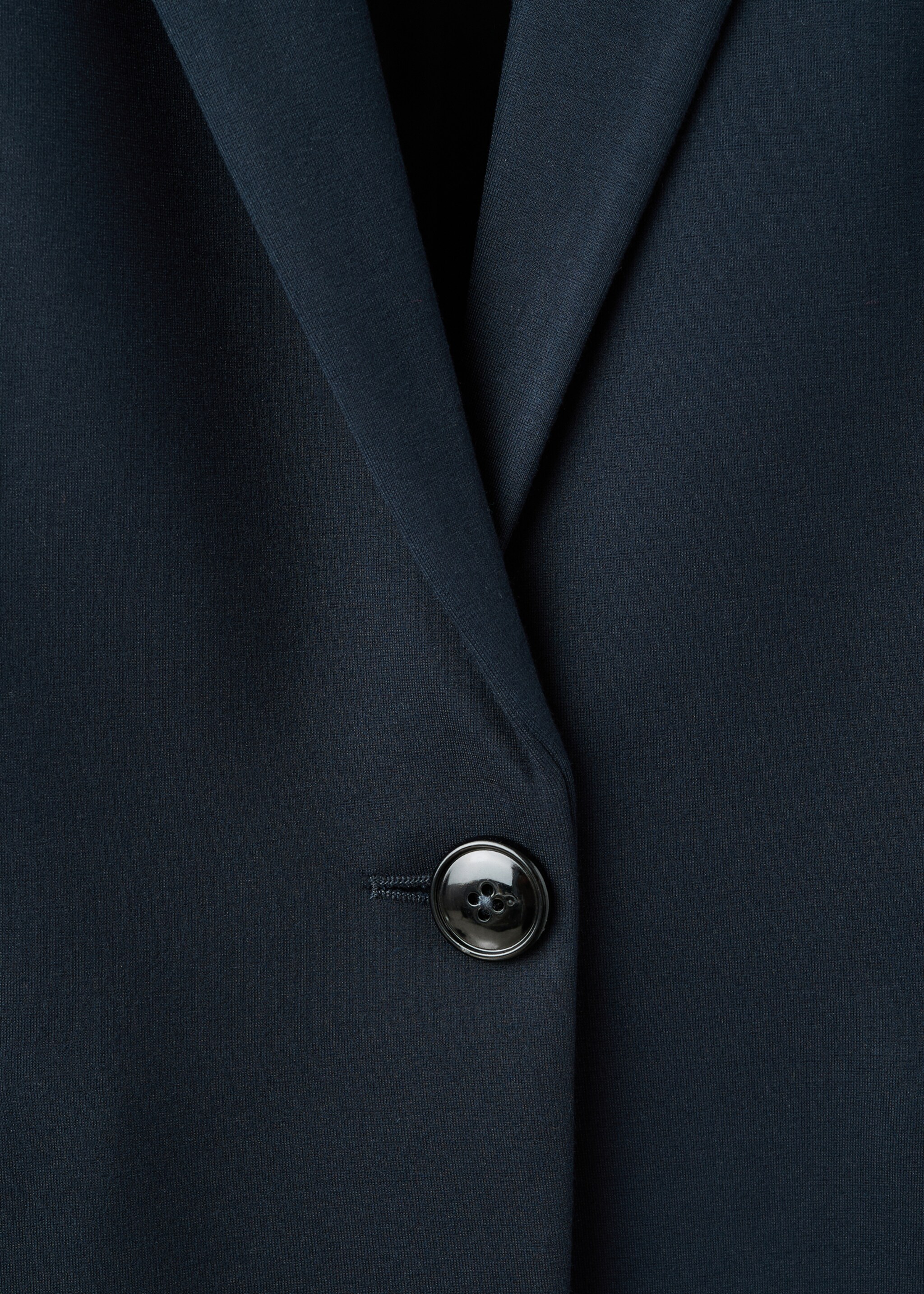 Fitted suit blazer - Details of the article 8, Dark Navy. Ref: 27091285-00.