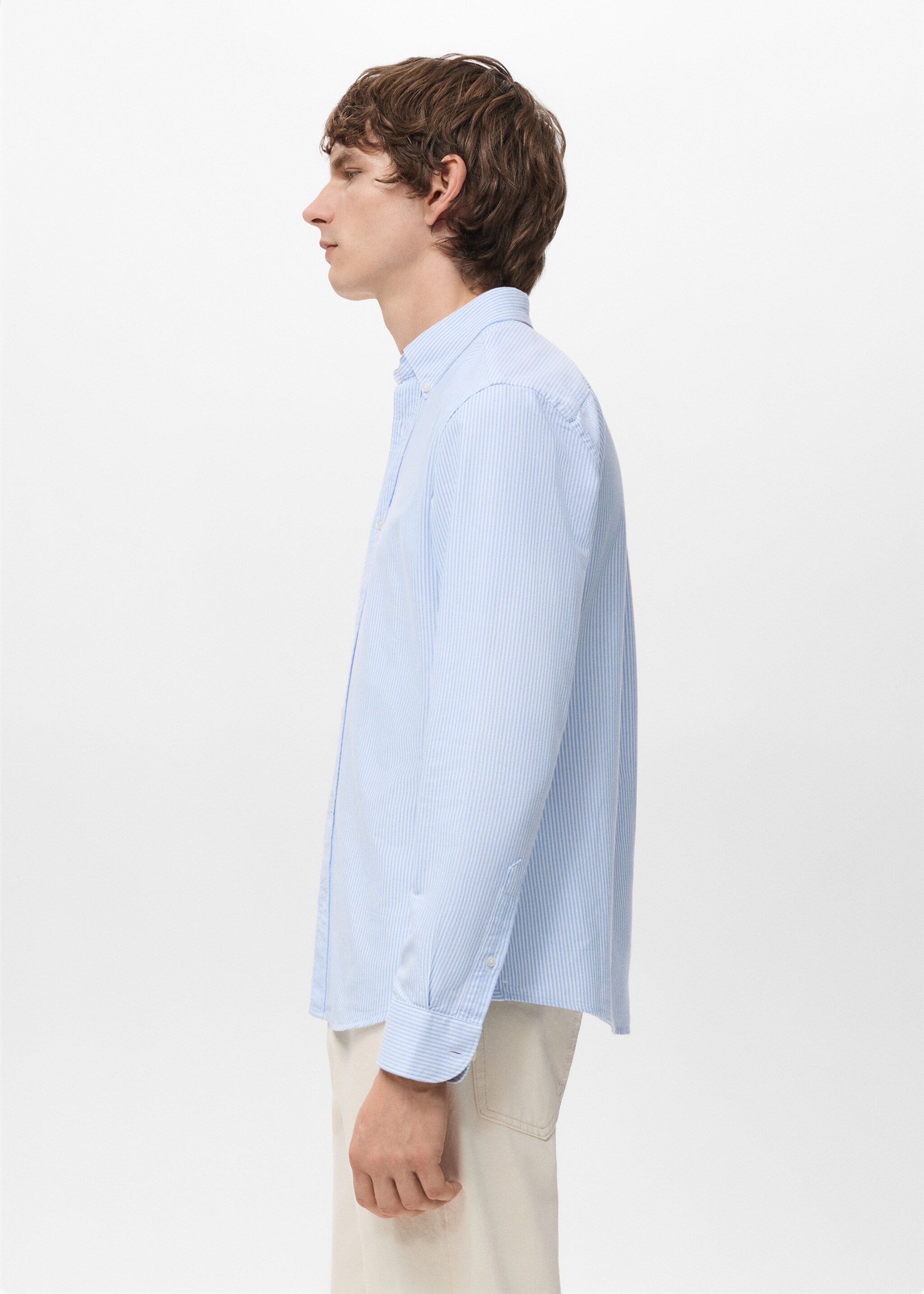 100% cotton kodak striped shirt - Details of the article 2, Sky Blue. Ref: 27091286-00.