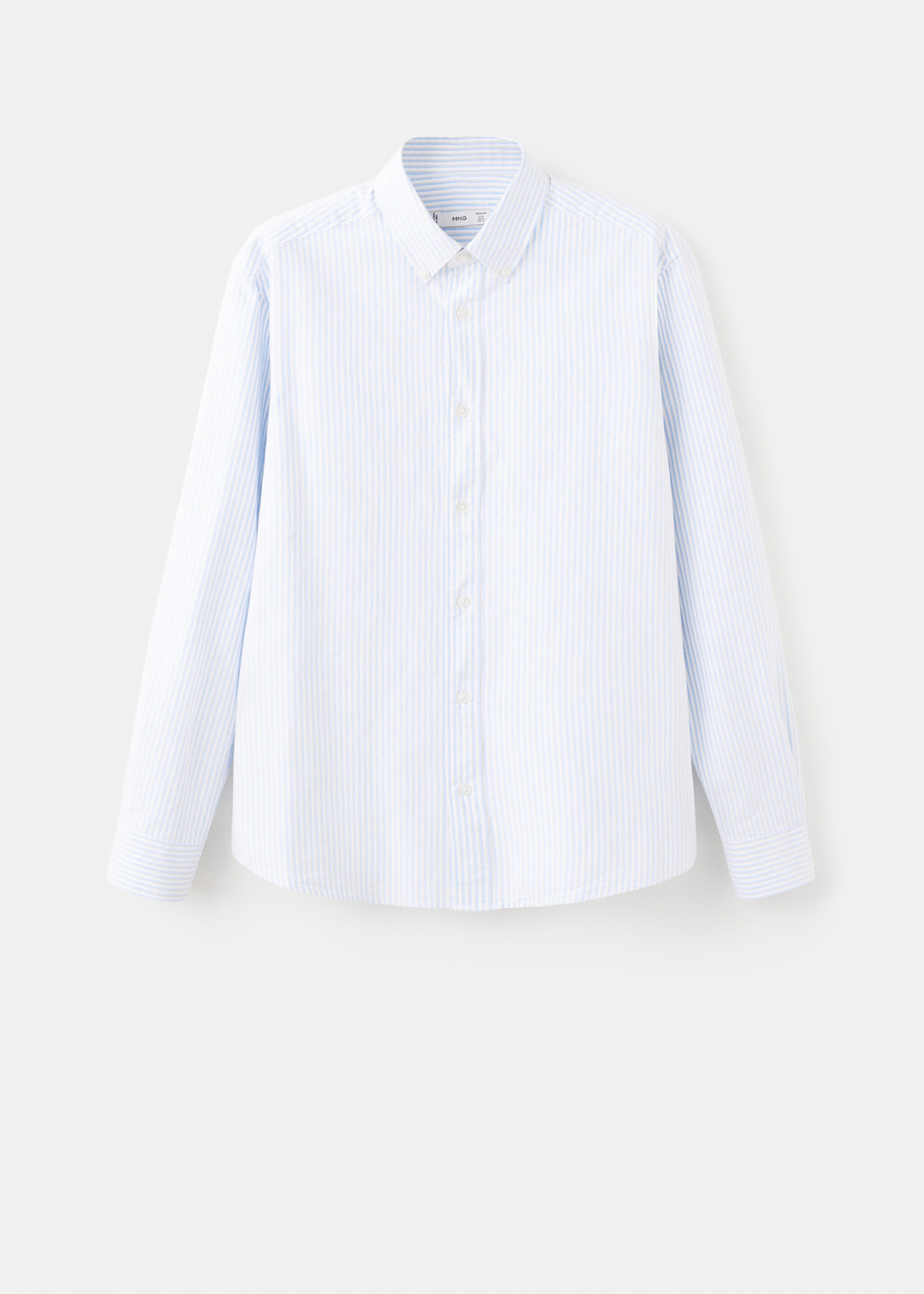 Chemise 100 % coton rayures bicolores - Article sans modèle, Bleu. Ref: 27091286-00.