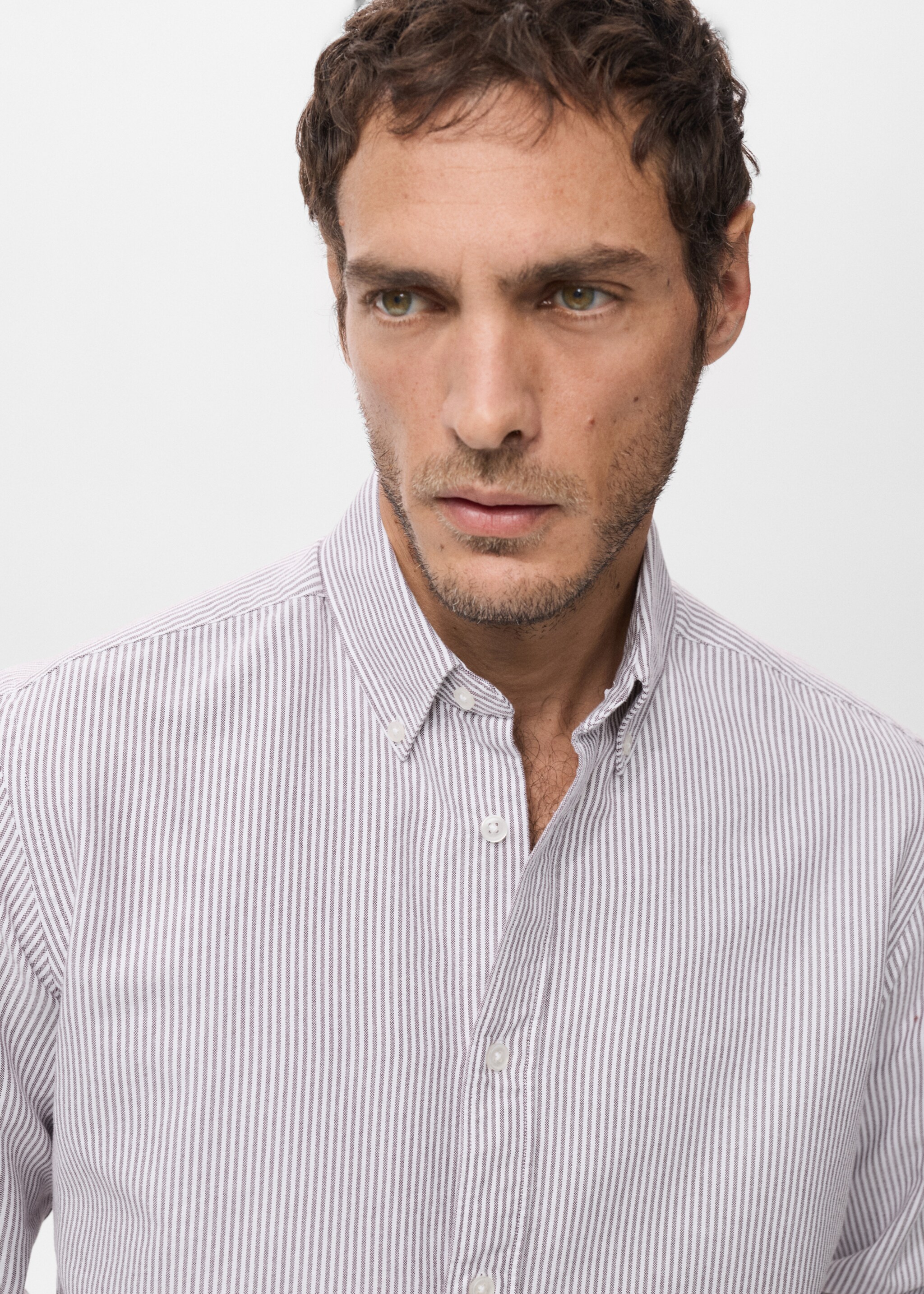 100% cotton kodak striped shirt - Details of the article 1, Burgundy. Ref: 27091286-00.