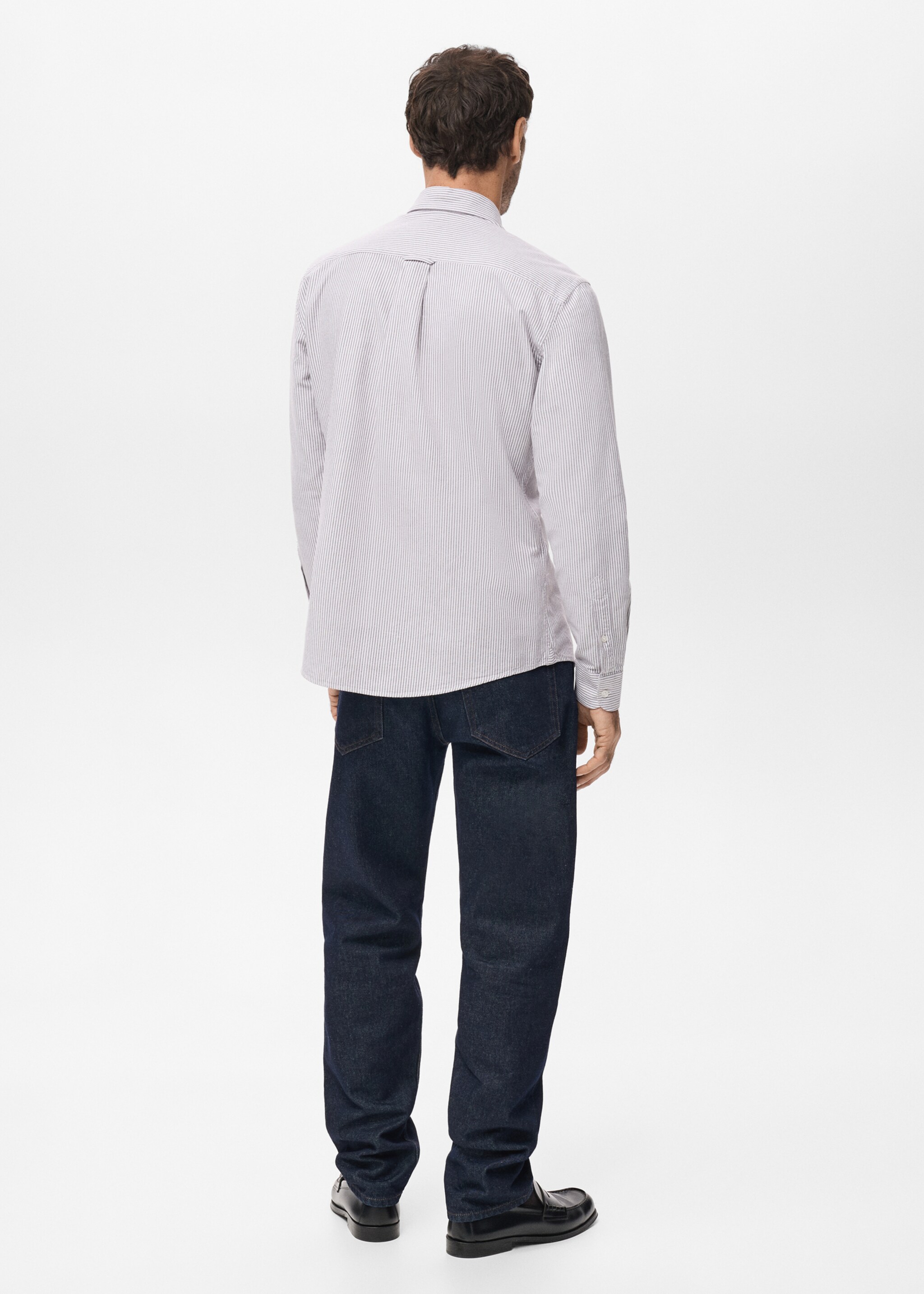 100% cotton kodak striped shirt - Reverse of the article, Burgundy. Ref: 27091286-00.