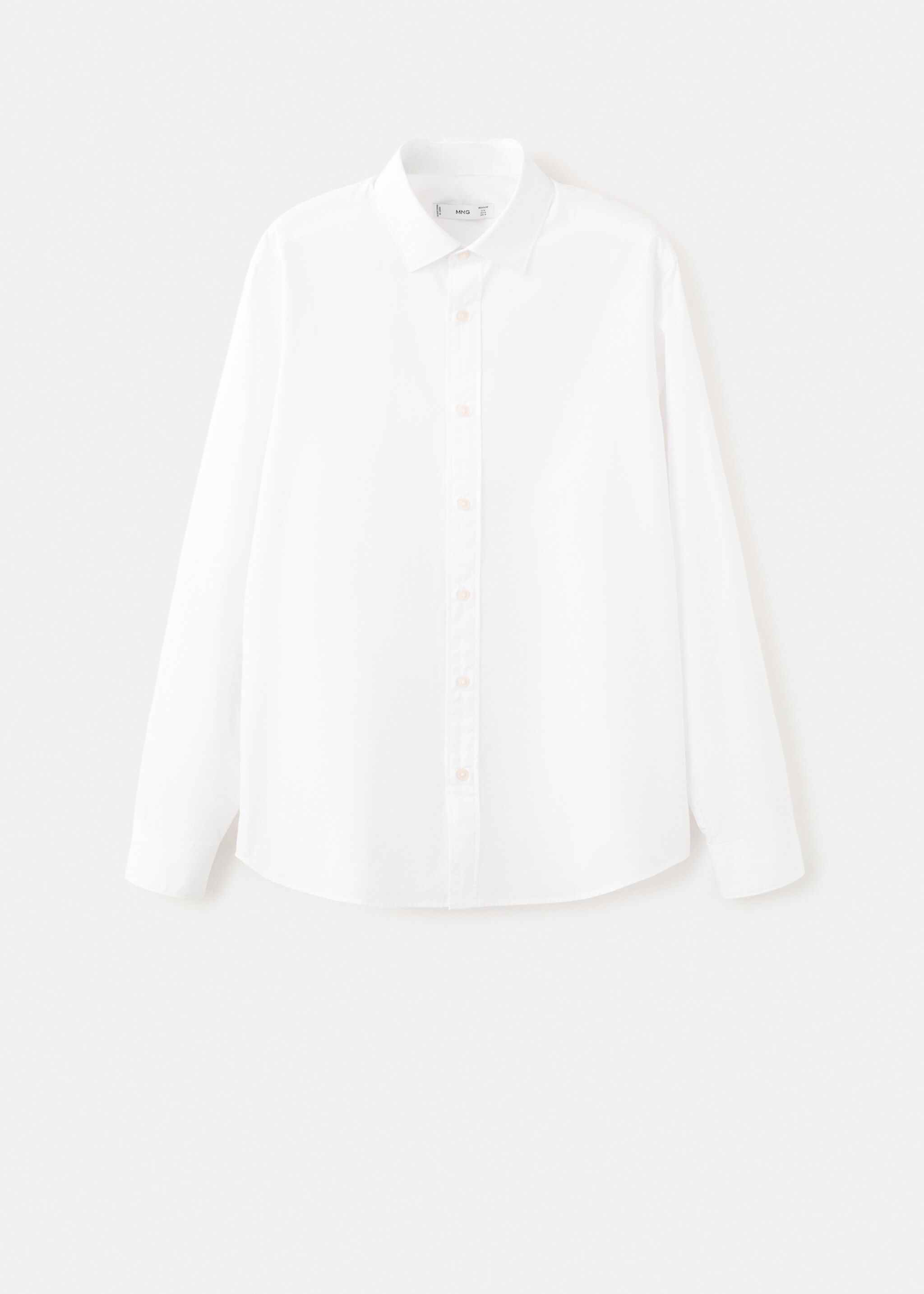 Camisa 100% algodón regular fit - Artículo sin modelo, Blanco. Ref: 27091290-00.