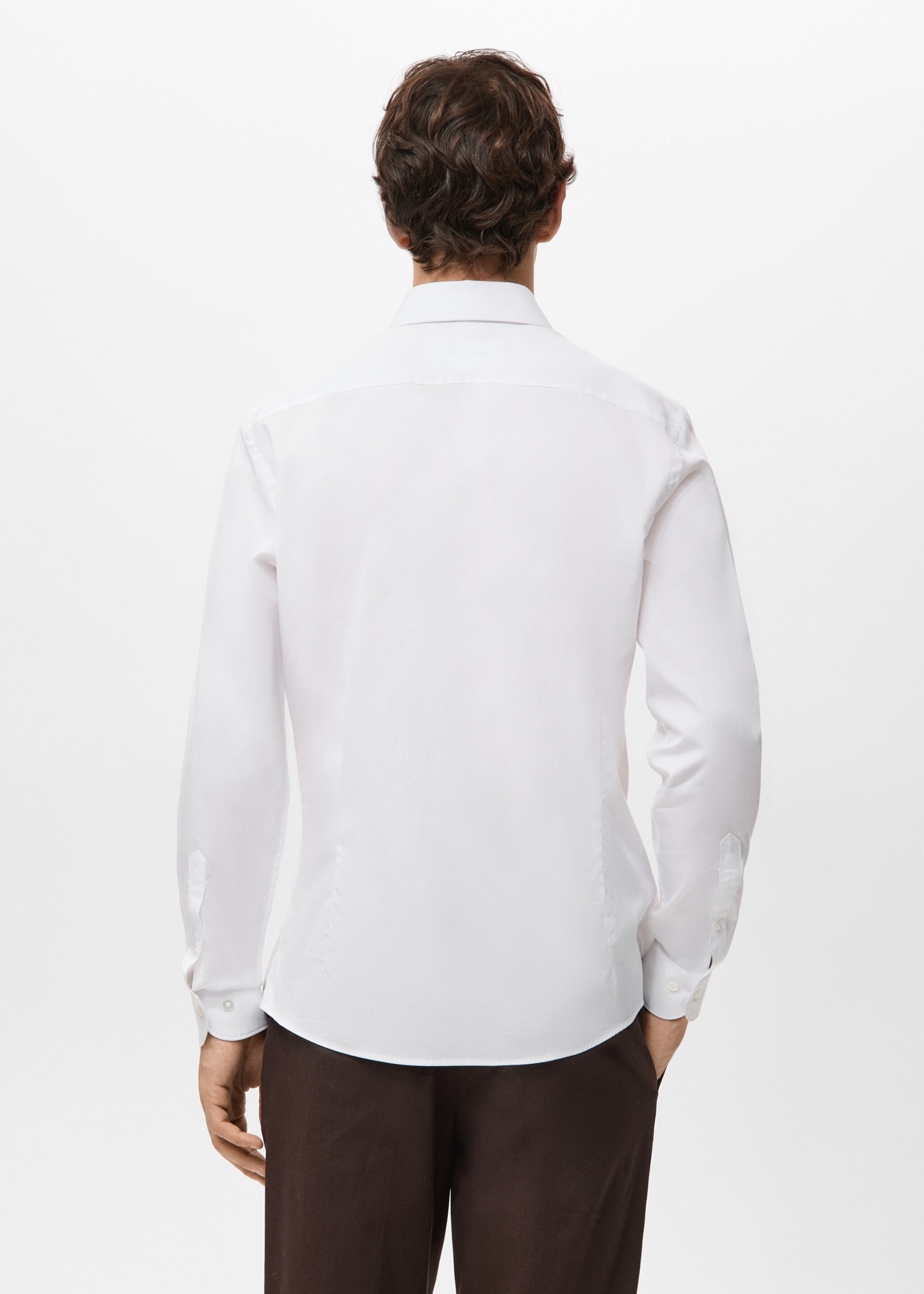 Camisa 100% algodón regular fit - Reverso del artículo, Blanco. Ref: 27091290-00.