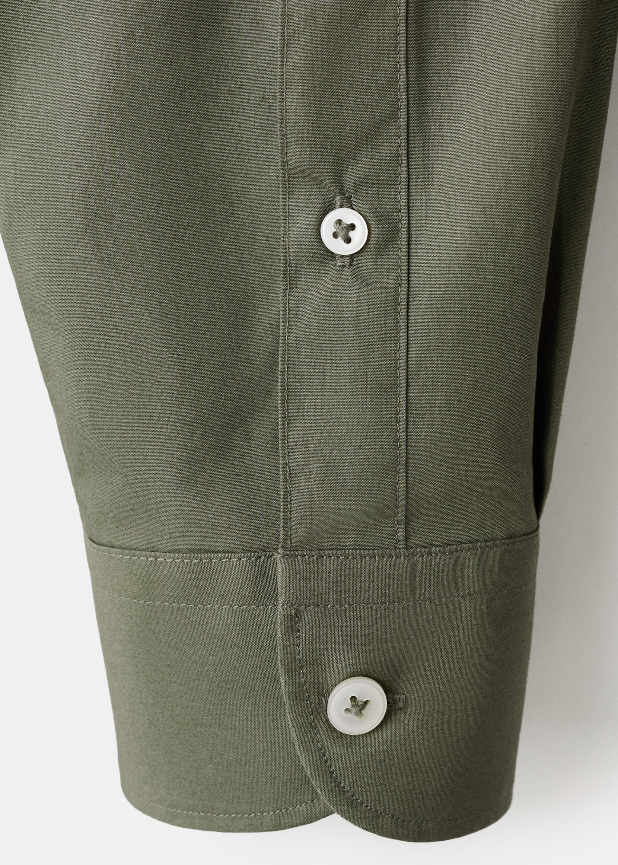 Regular-fit 100% cotton shirt - Details of the article 0, Khaki. Ref: 27091290-00.