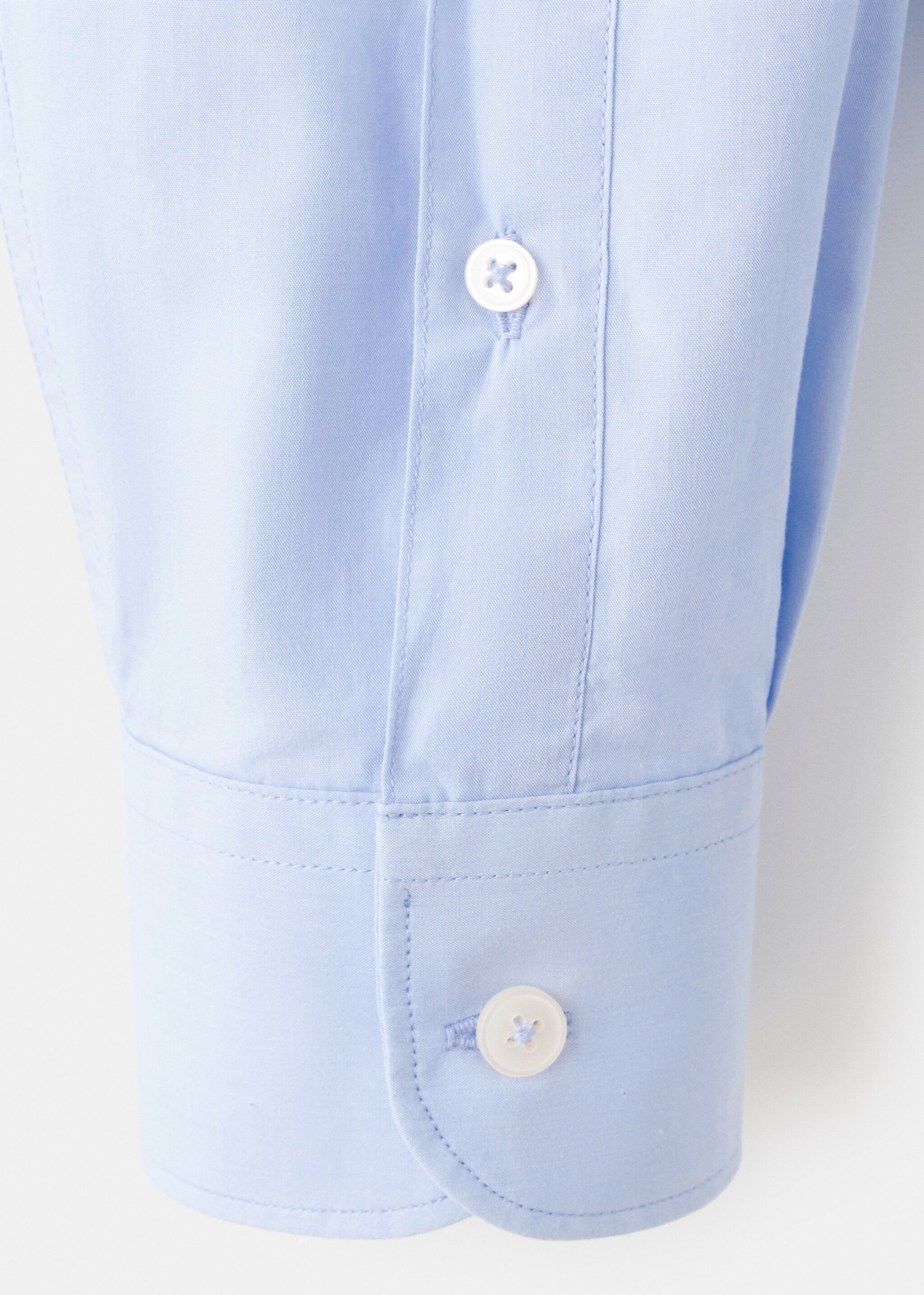 Regular-fit 100% cotton shirt - Details of the article 0, Sky Blue. Ref: 27091290-00.