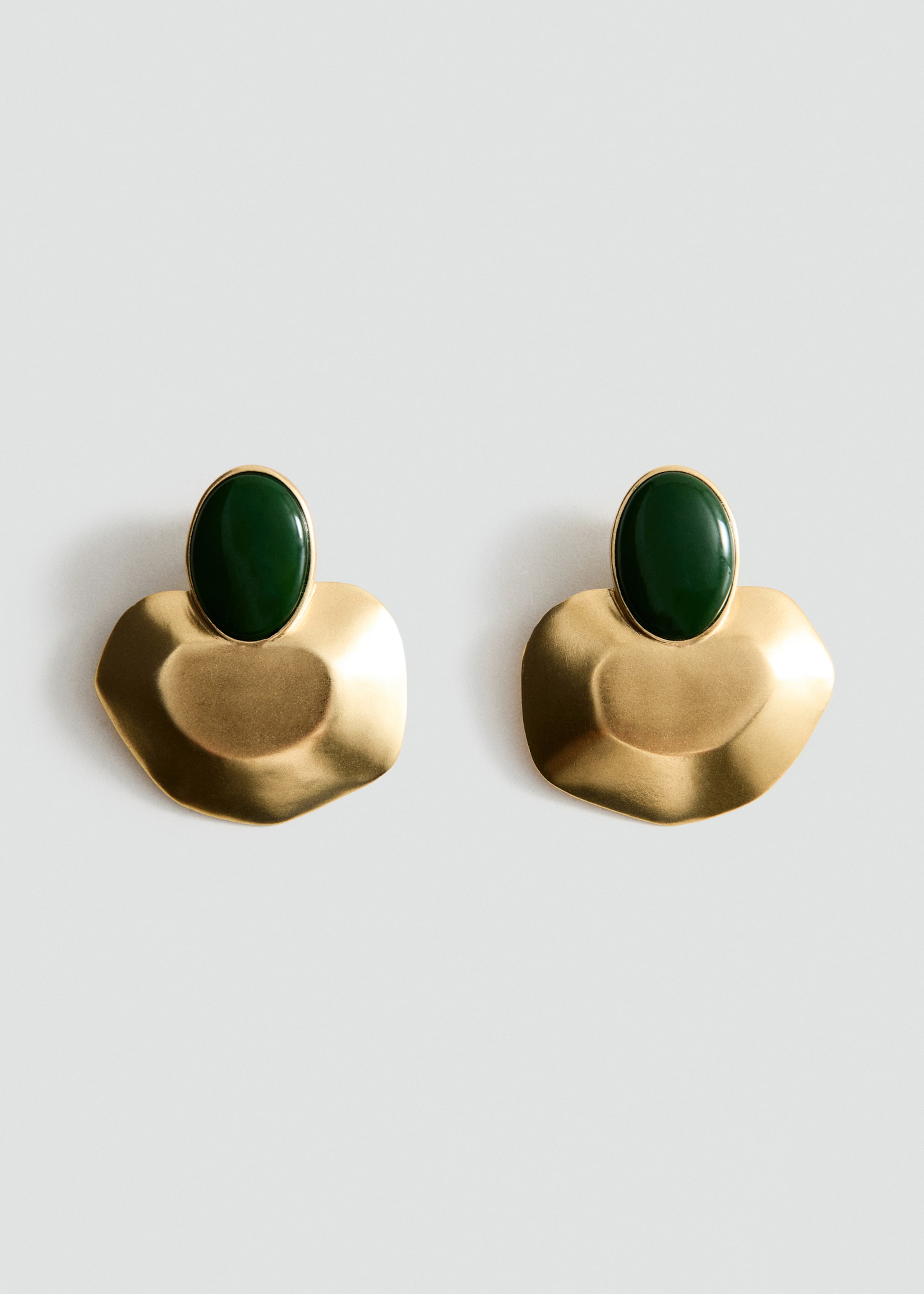 Resin stud earrings - Article without model, Gold. Ref: 27091291-00.