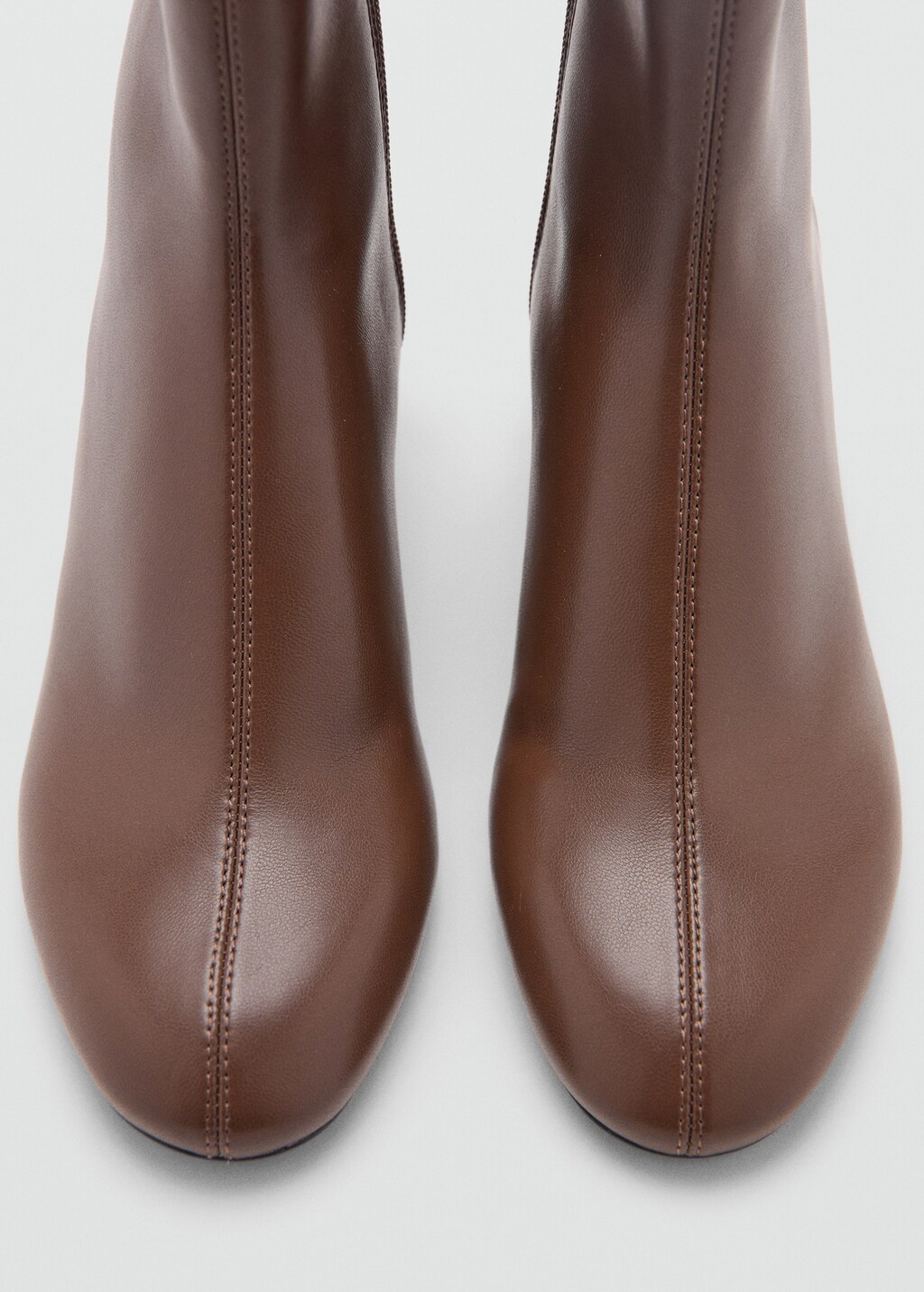 Mango Round-toe block-heel ankle boots