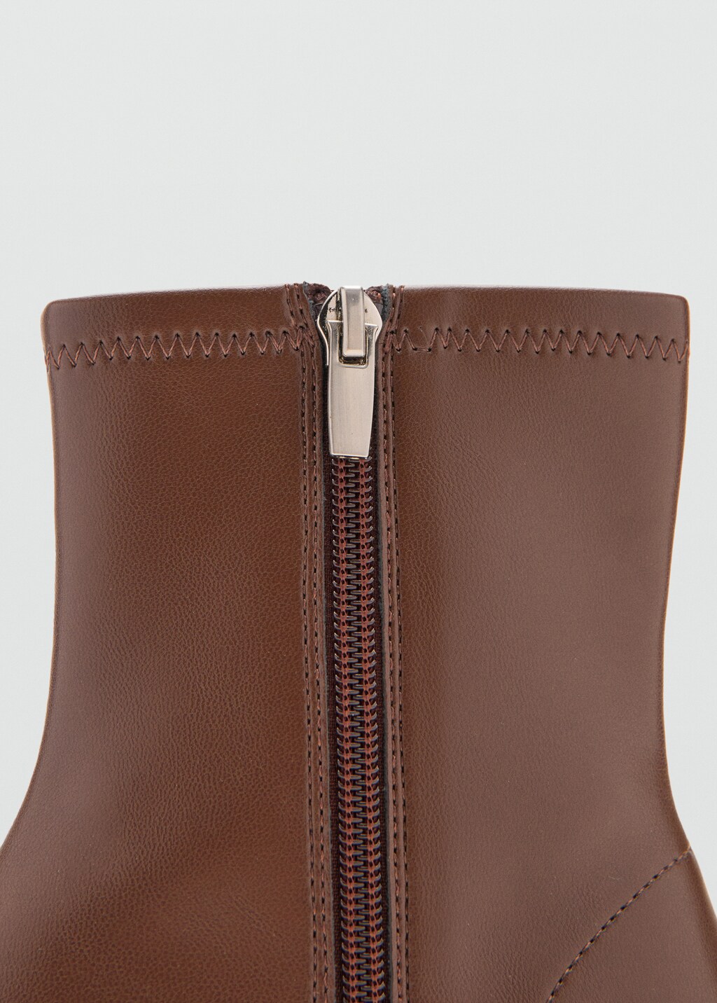 Mango Round-toe block-heel ankle boots