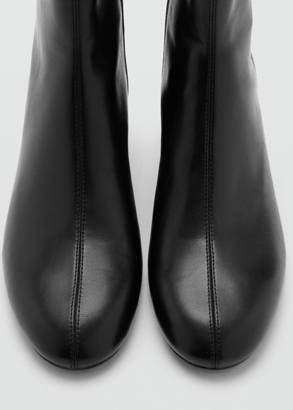 Mango Round-toe block-heel ankle boots
