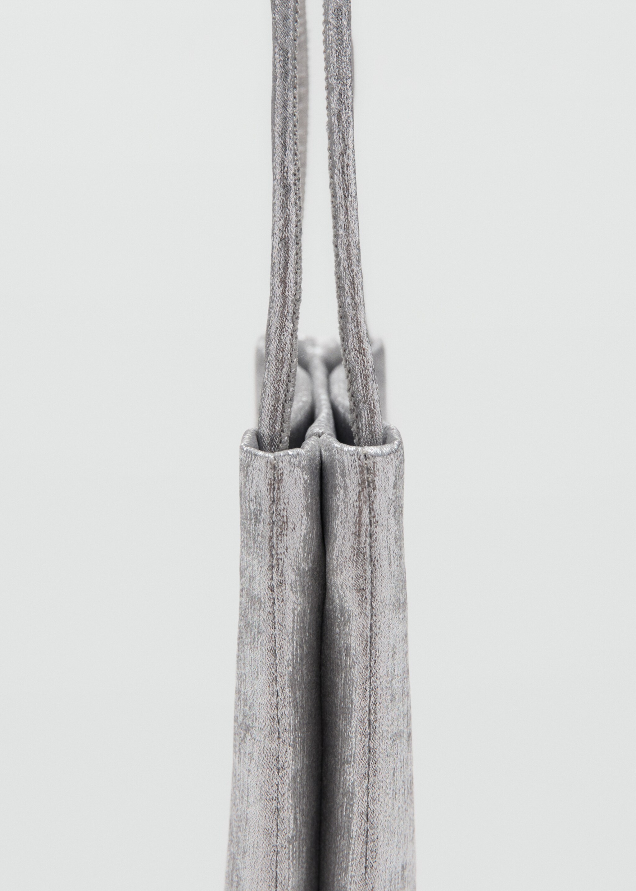 Mini shopper bag - Details of the article 1, Silver. Ref: 27091298-00.