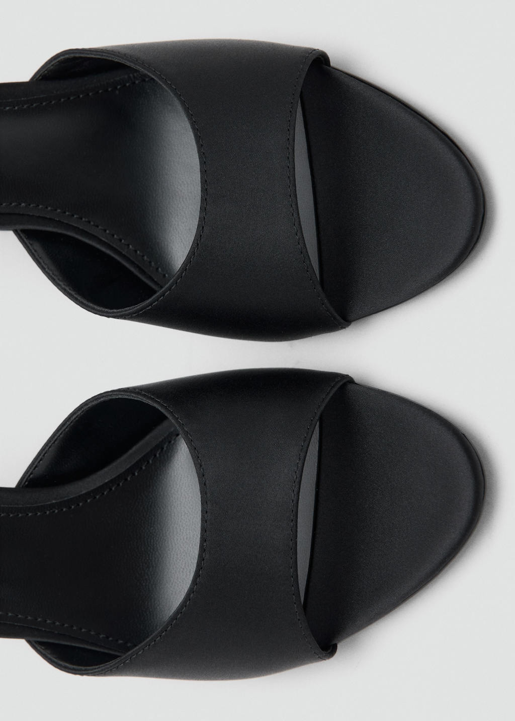 Satin high-heeled sandal