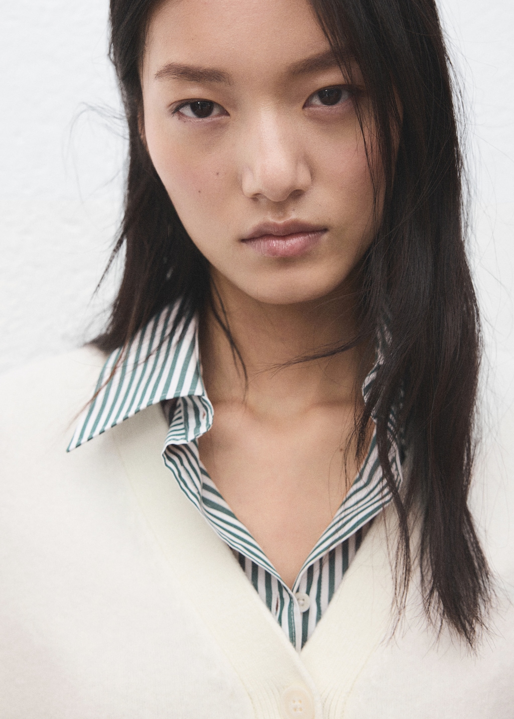 Mango V-neck knitted cardigan