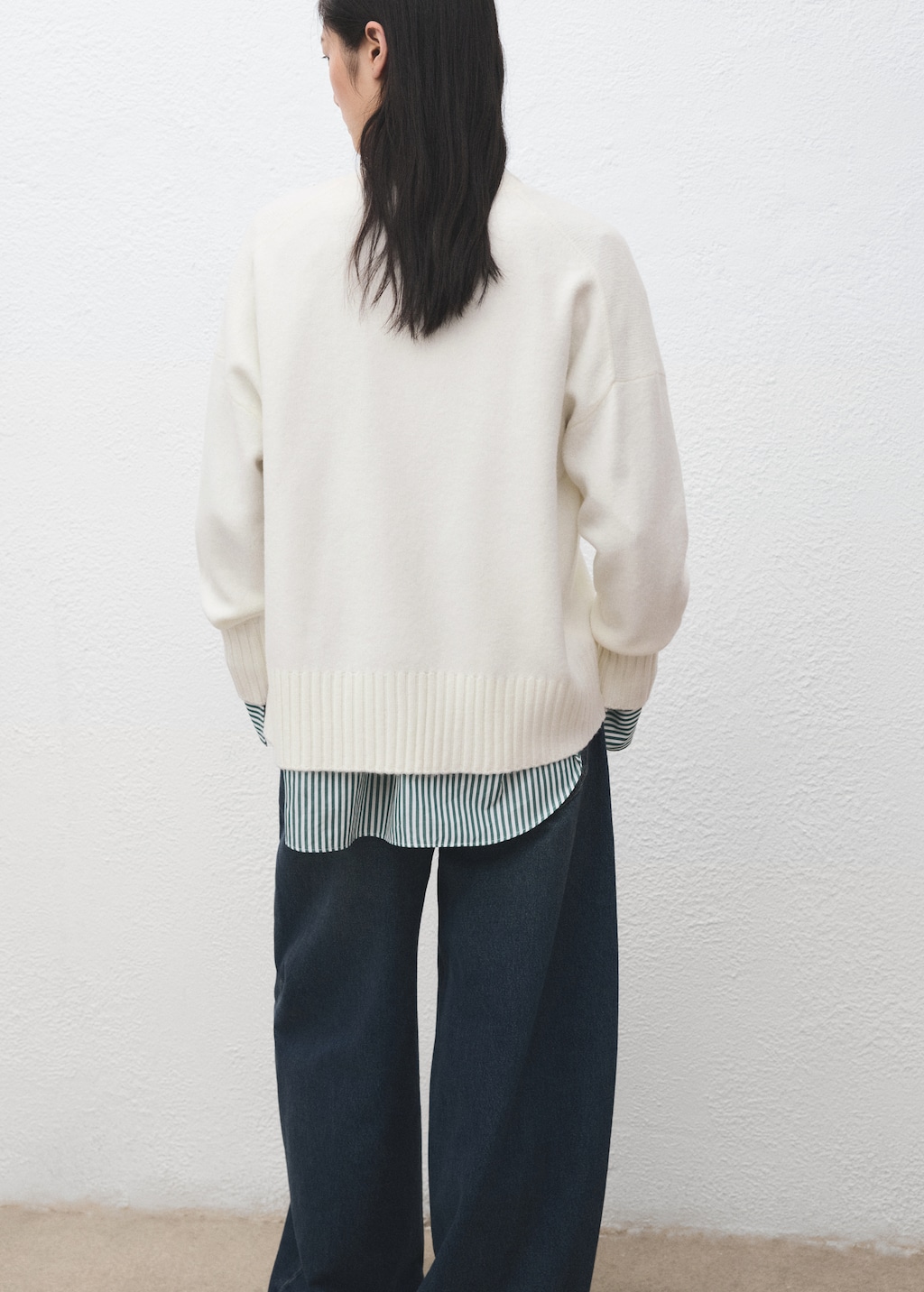 Mango V-neck knitted cardigan