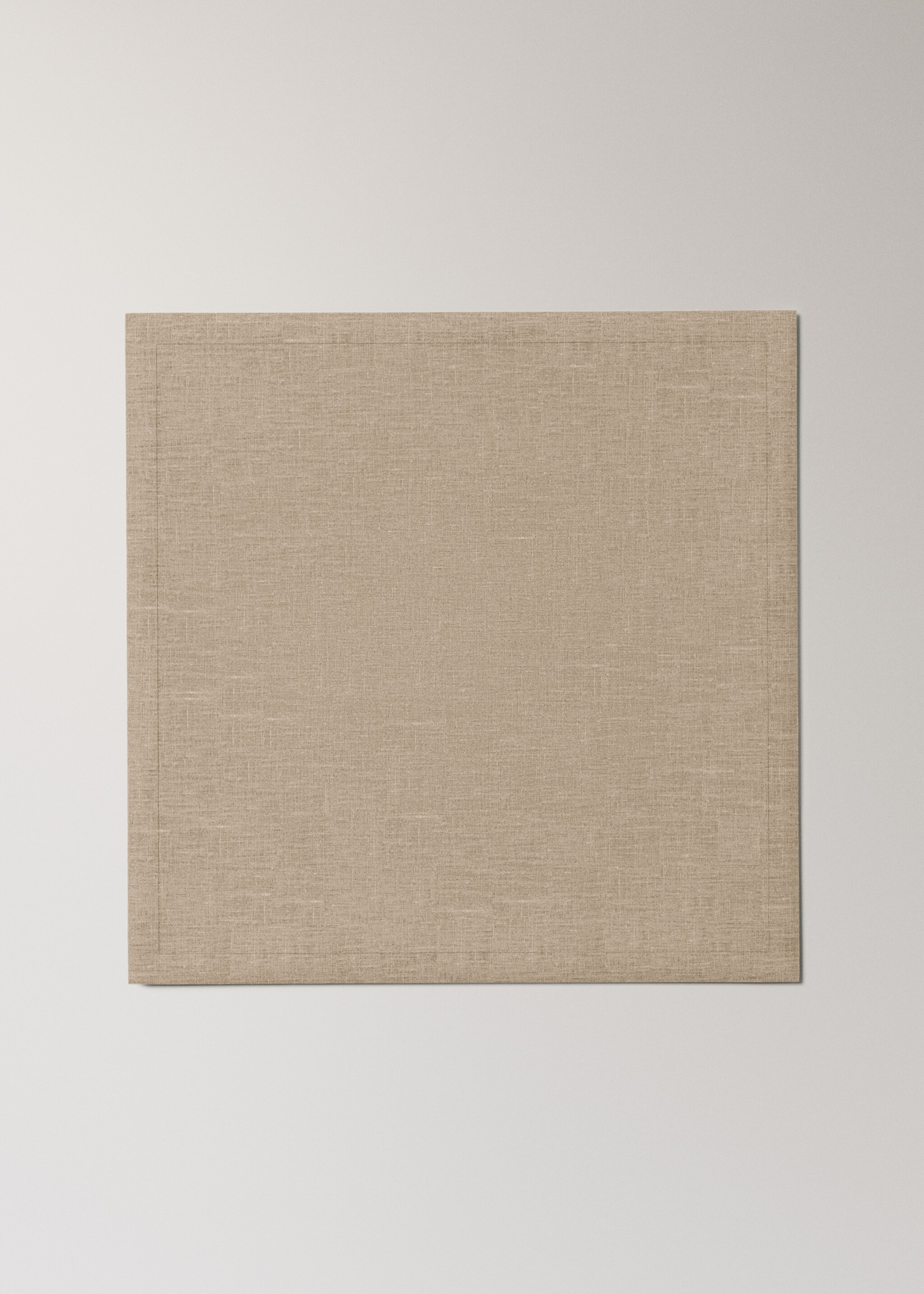 100% Leinen-Servietten - Artikel ohne Model, Sandfarben. Ref: 27091304-00.