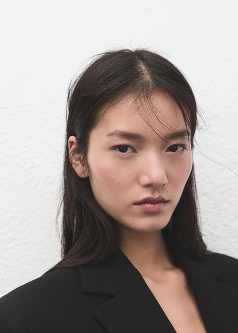 Faux-leather biker jacket hover