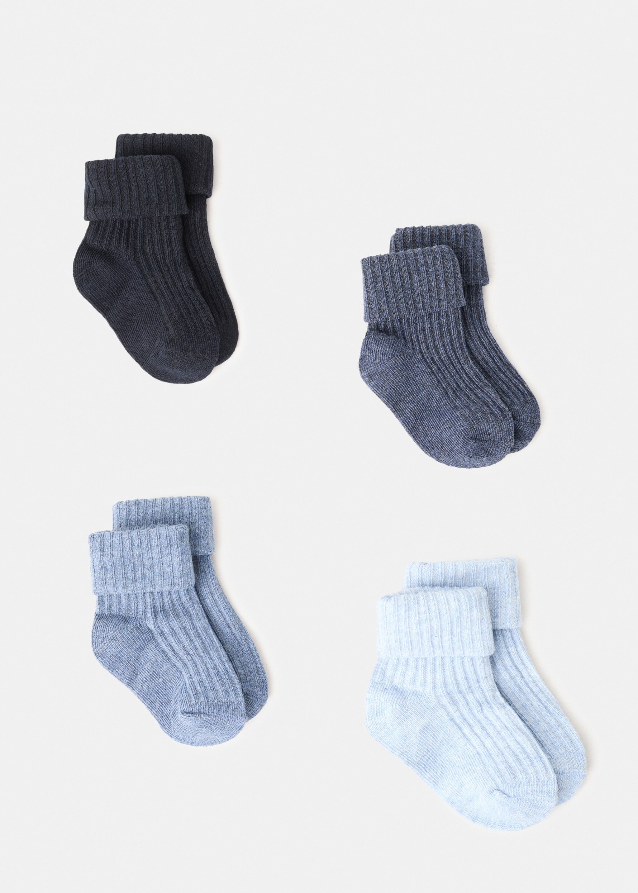 4 pack ribbed socks - Article without model, Navy. Ref: 27091308-00.