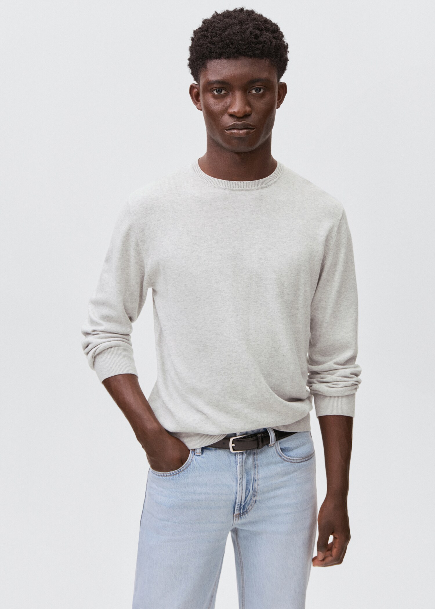 Knitted cotton sweater - Medium plane