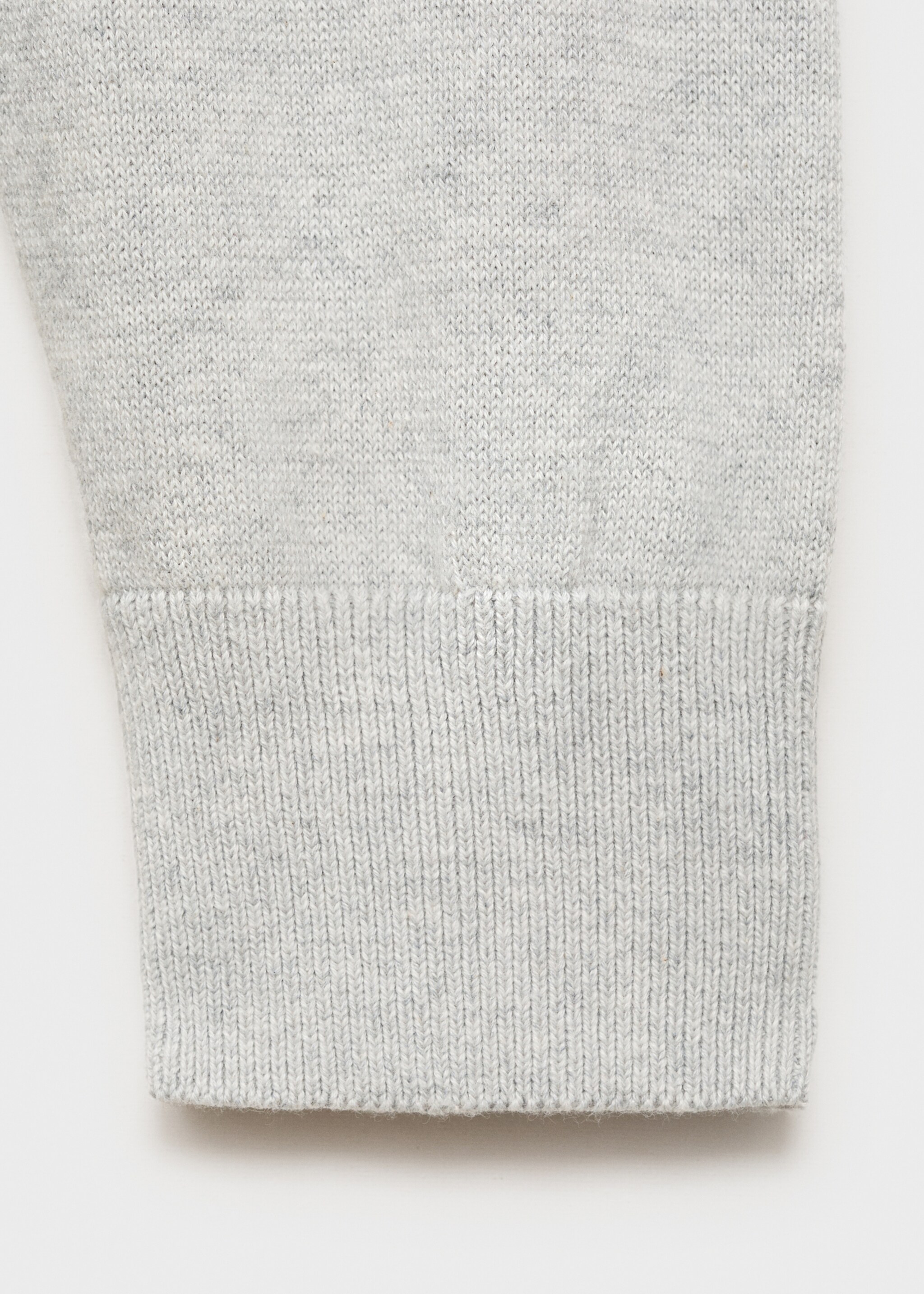 Knitted cotton sweater - Details of the article 0, Light Heather Grey. Ref: 27091310-00.