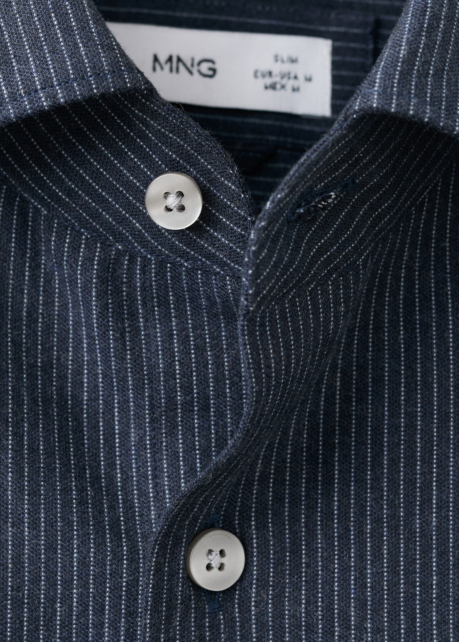 قميص مخطط من القطن 100% بتفصيلة عادية - تفاصيل المنتج 8