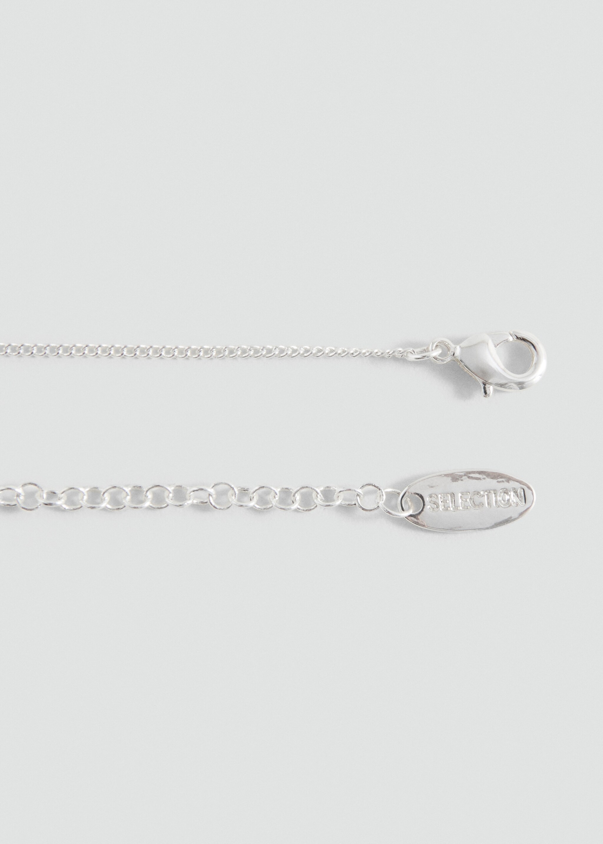 Metal pendant necklace - Details of the article 1, Silver. Ref: 27091317-00.