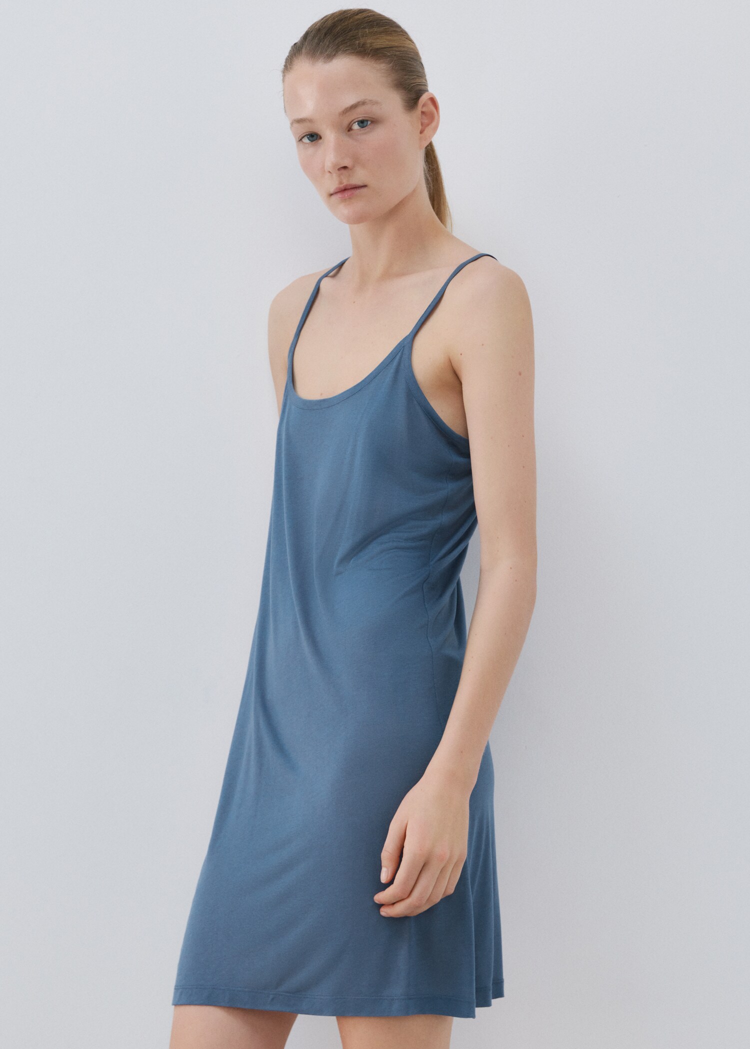 Micro-modal nightgown with straps - Medium plane
