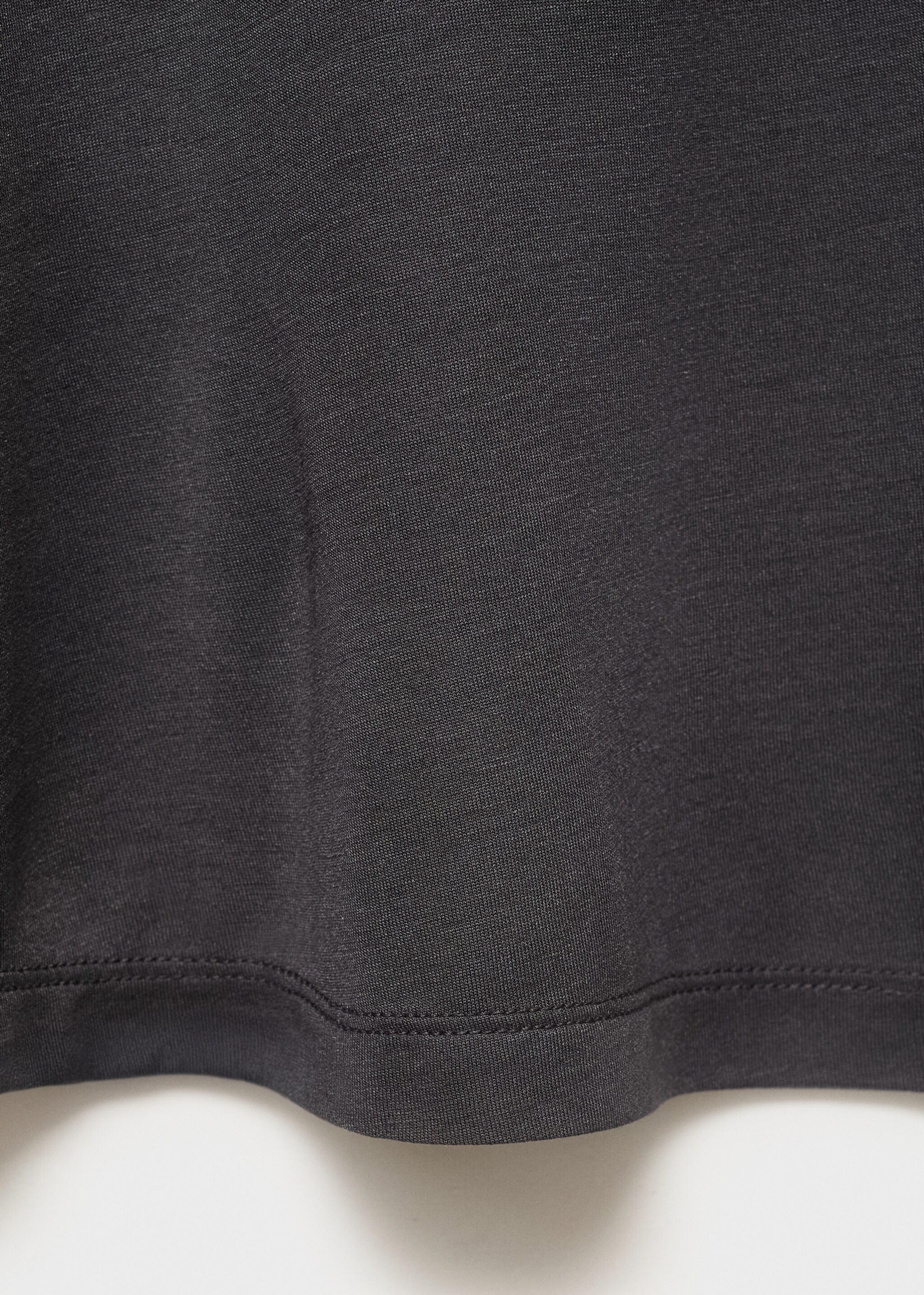 Micro-modal nightgown with straps - Details of the article 0, Charcoal. Ref: 27091319-00.