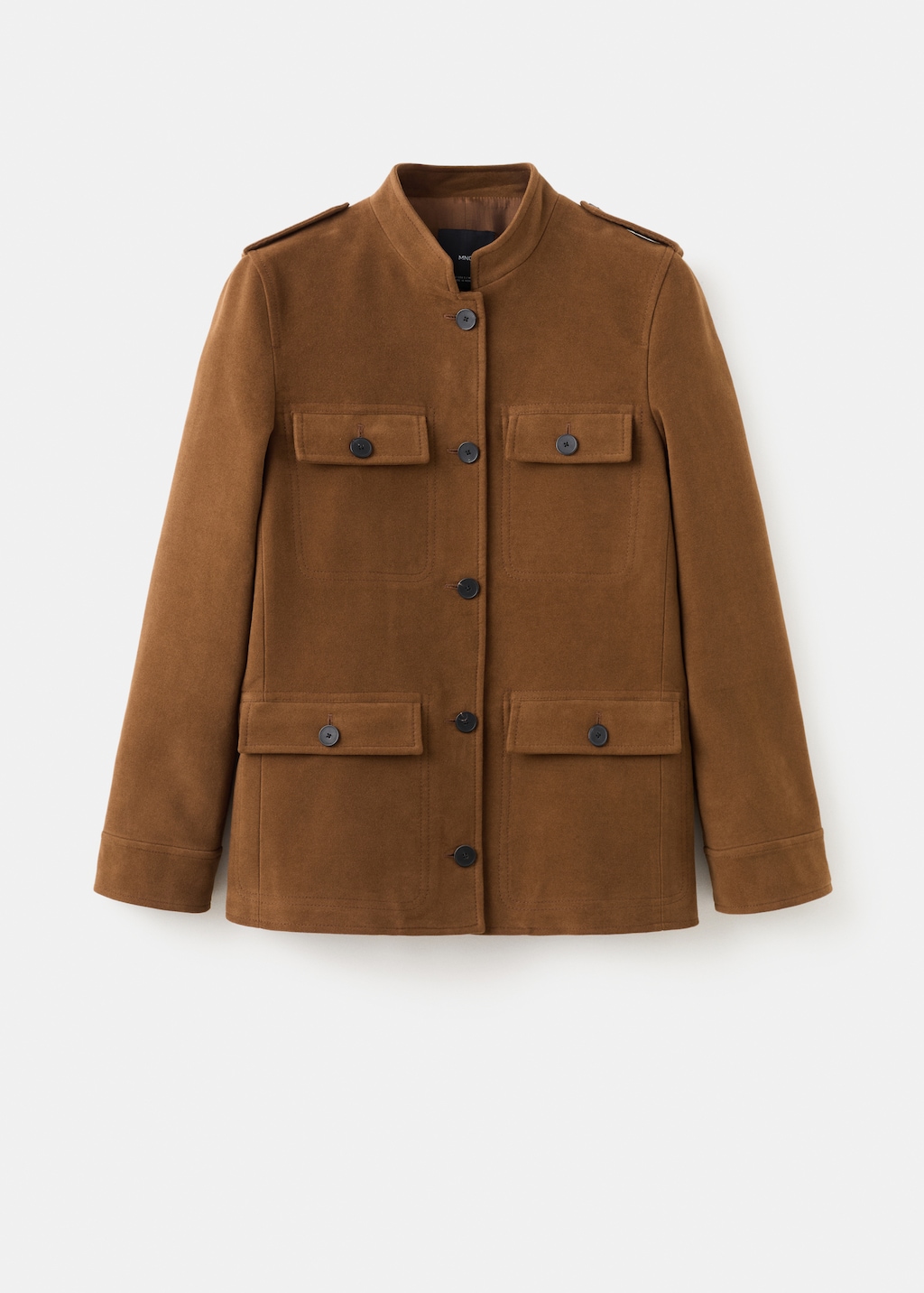 Mango Collarless jacket with pockets