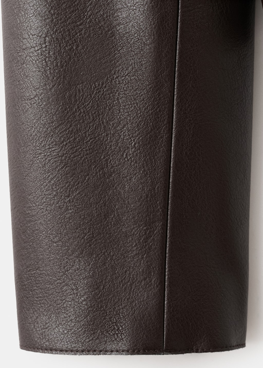 Mango Faux-leather jacket with pockets
