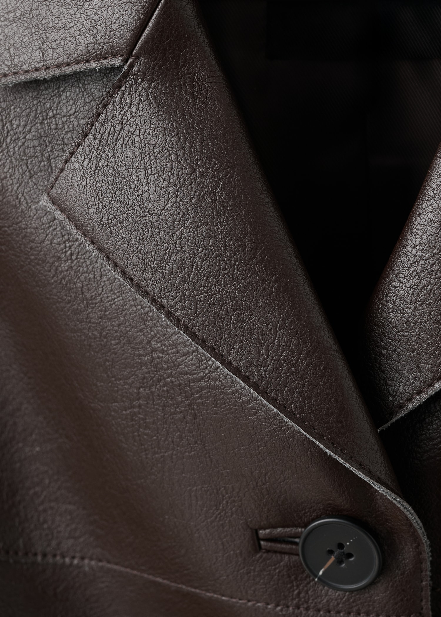 Faux-leather jacket with pockets - Details of the article 8