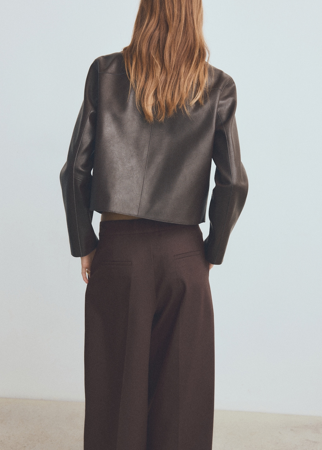 Mango Faux-leather jacket with pockets