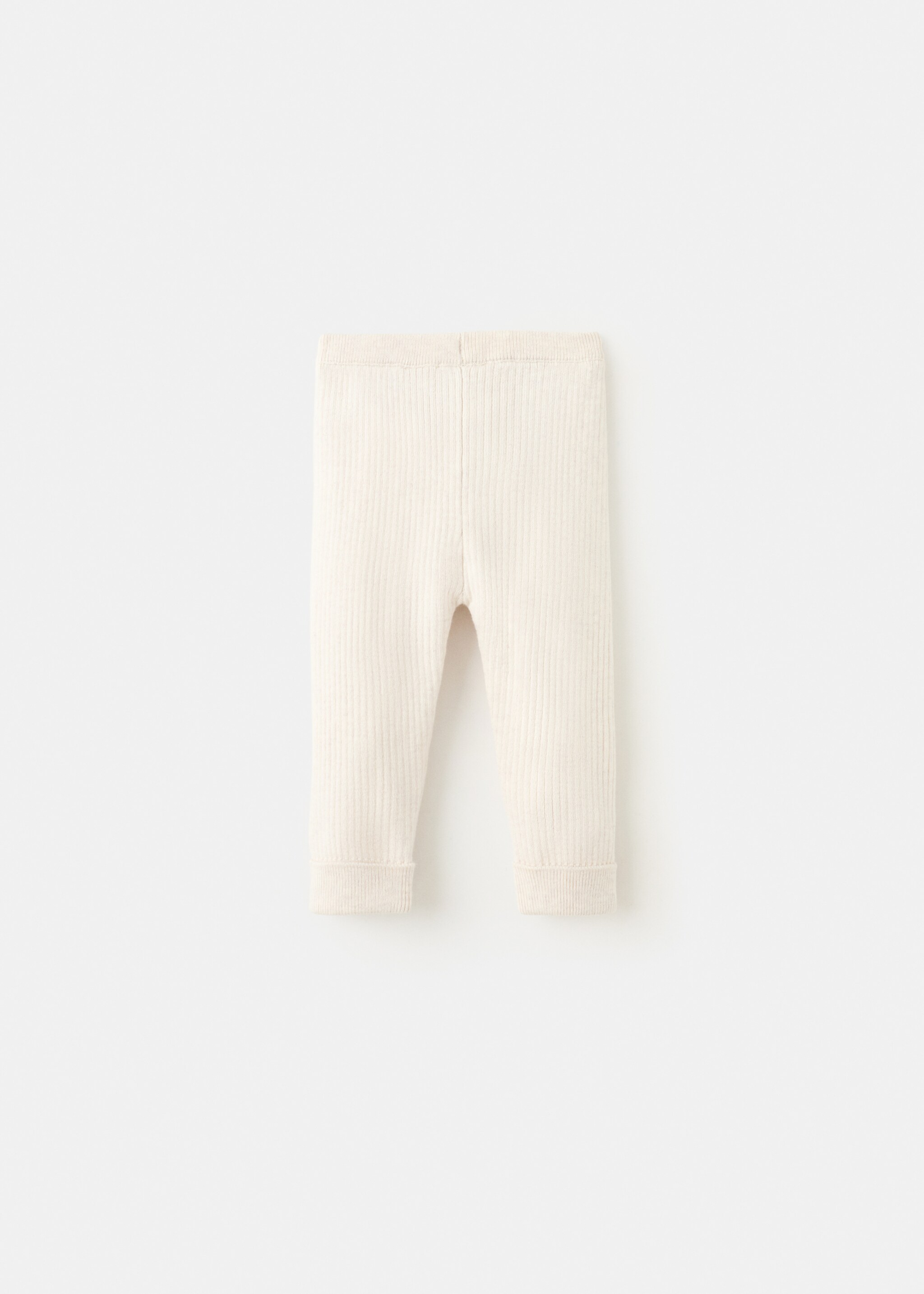 Stripes knitted leggings - Reverse of the article, Sand. Ref: 27091331-00.