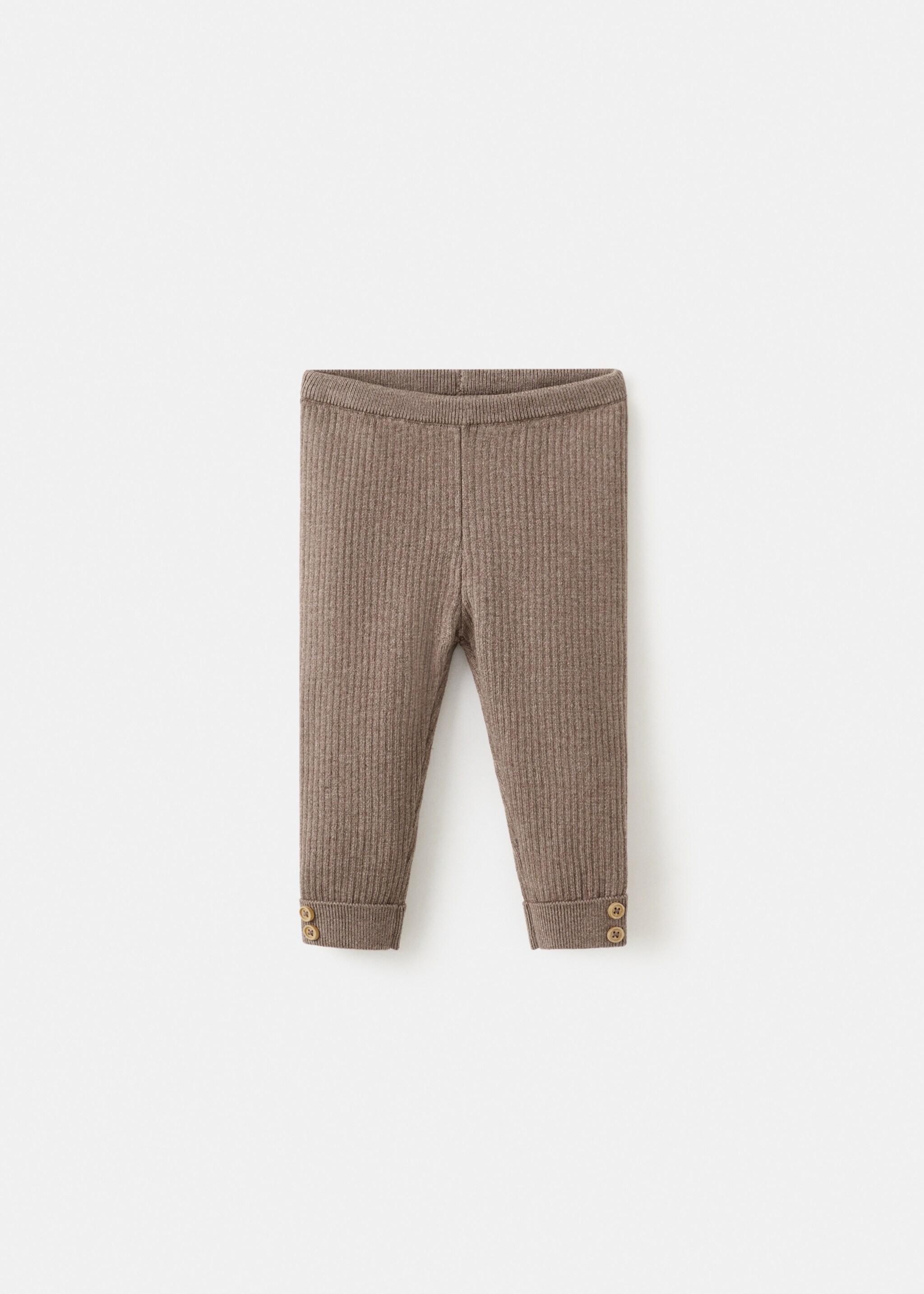 Stripes knitted leggings - Article without model, Medium Brown. Ref: 27091331-00.