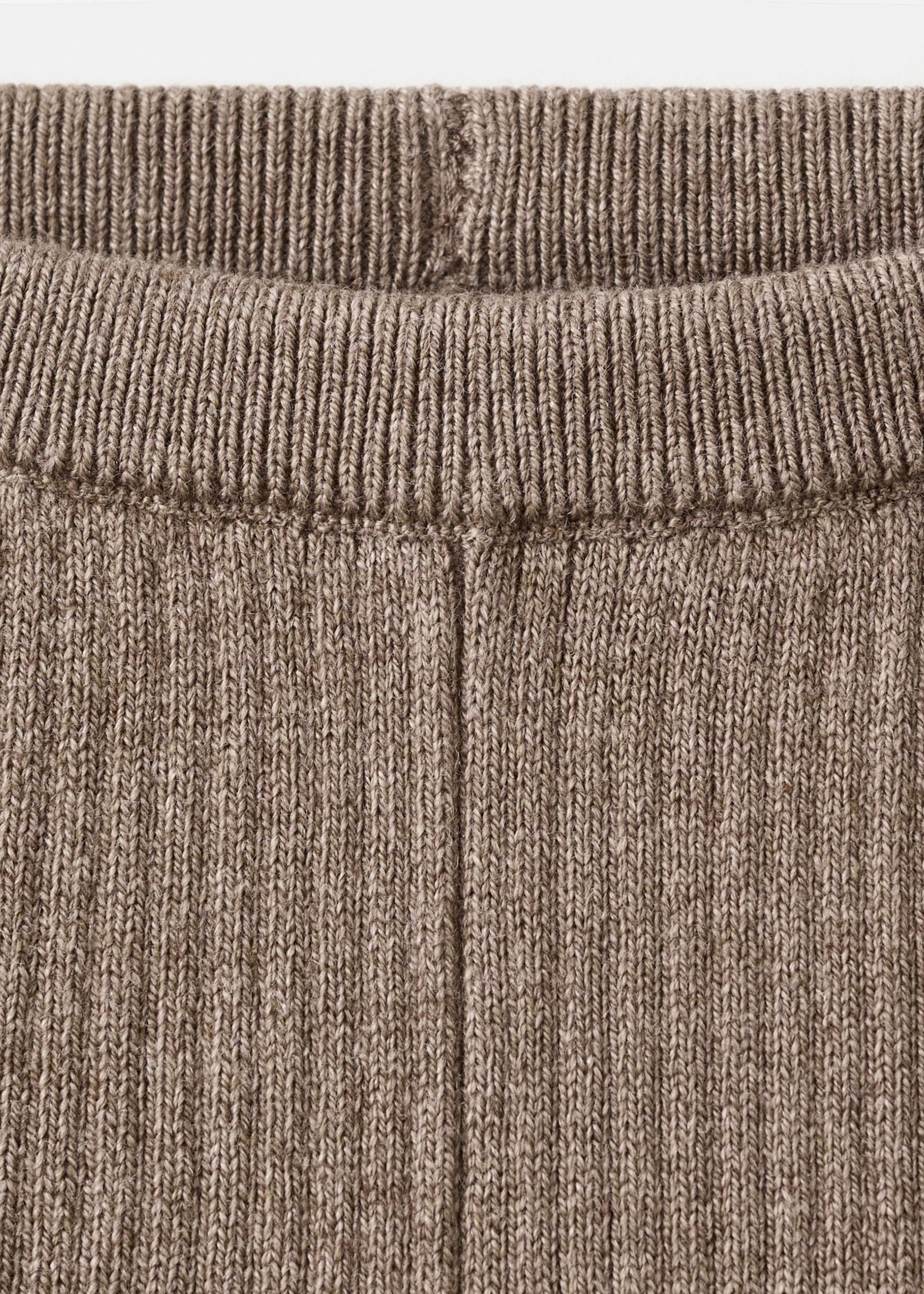 Stripes knitted leggings - Details of the article 8, Medium Brown. Ref: 27091331-00.