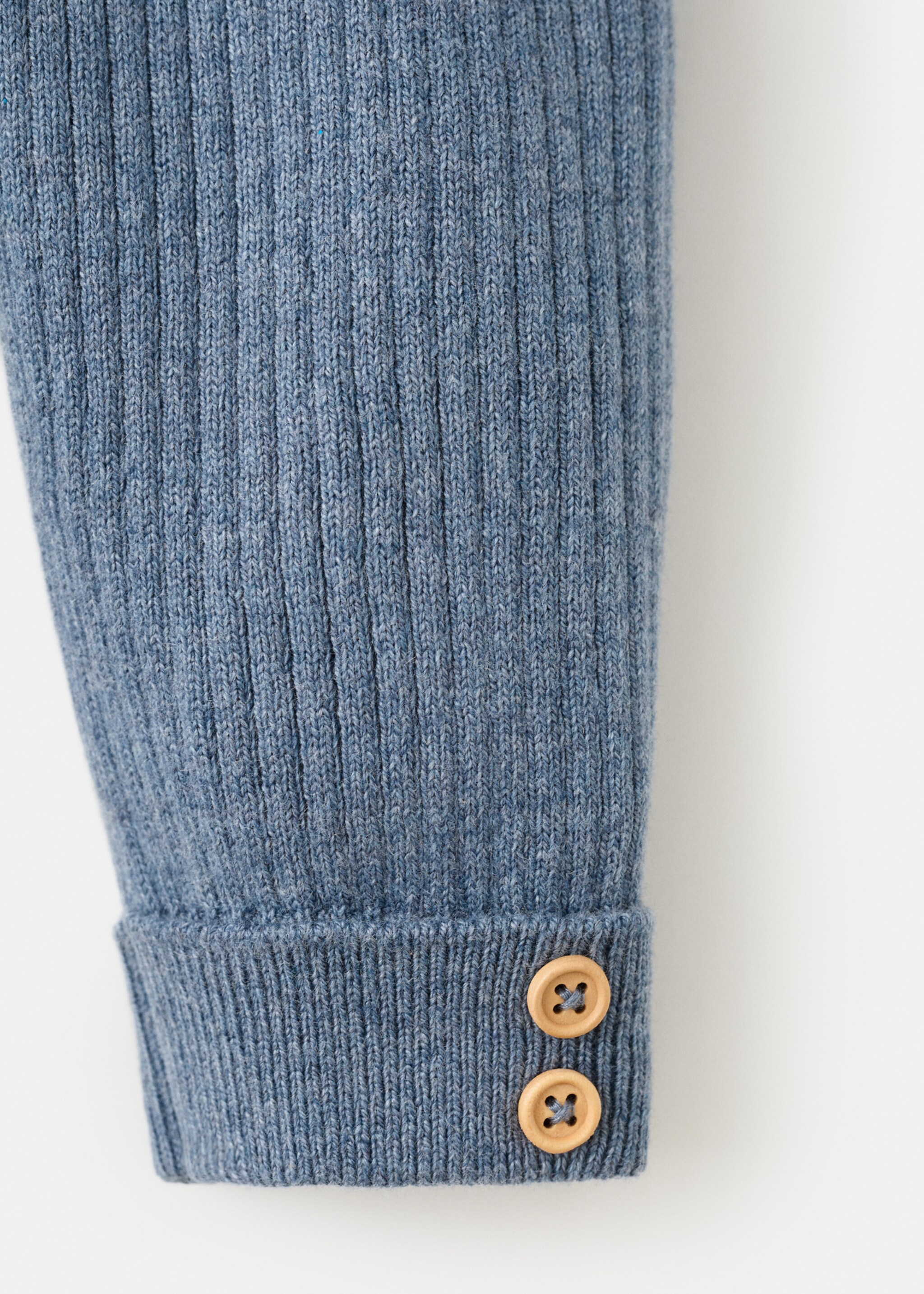 Stripes knitted leggings - Details of the article 0, Blue. Ref: 27091331-00.