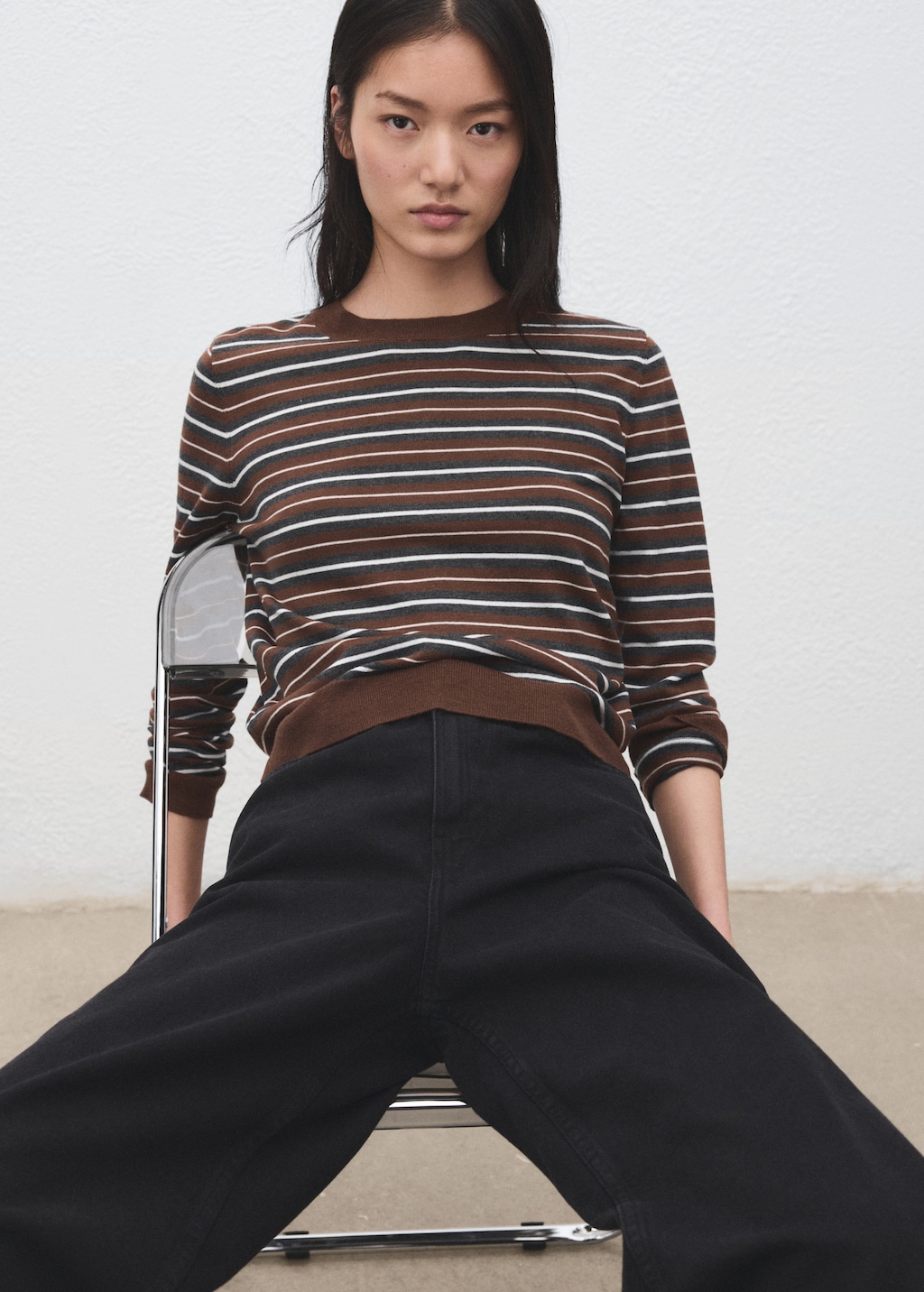 Knit striped sweater