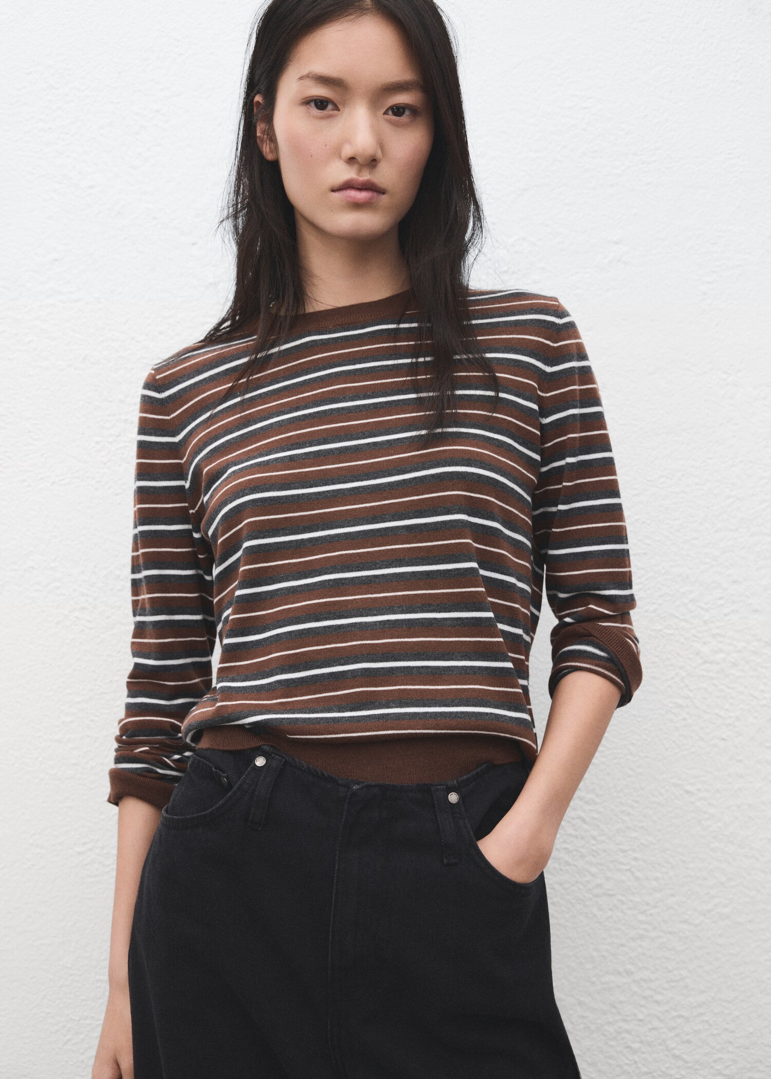 Knit striped sweater - Details of the article 2