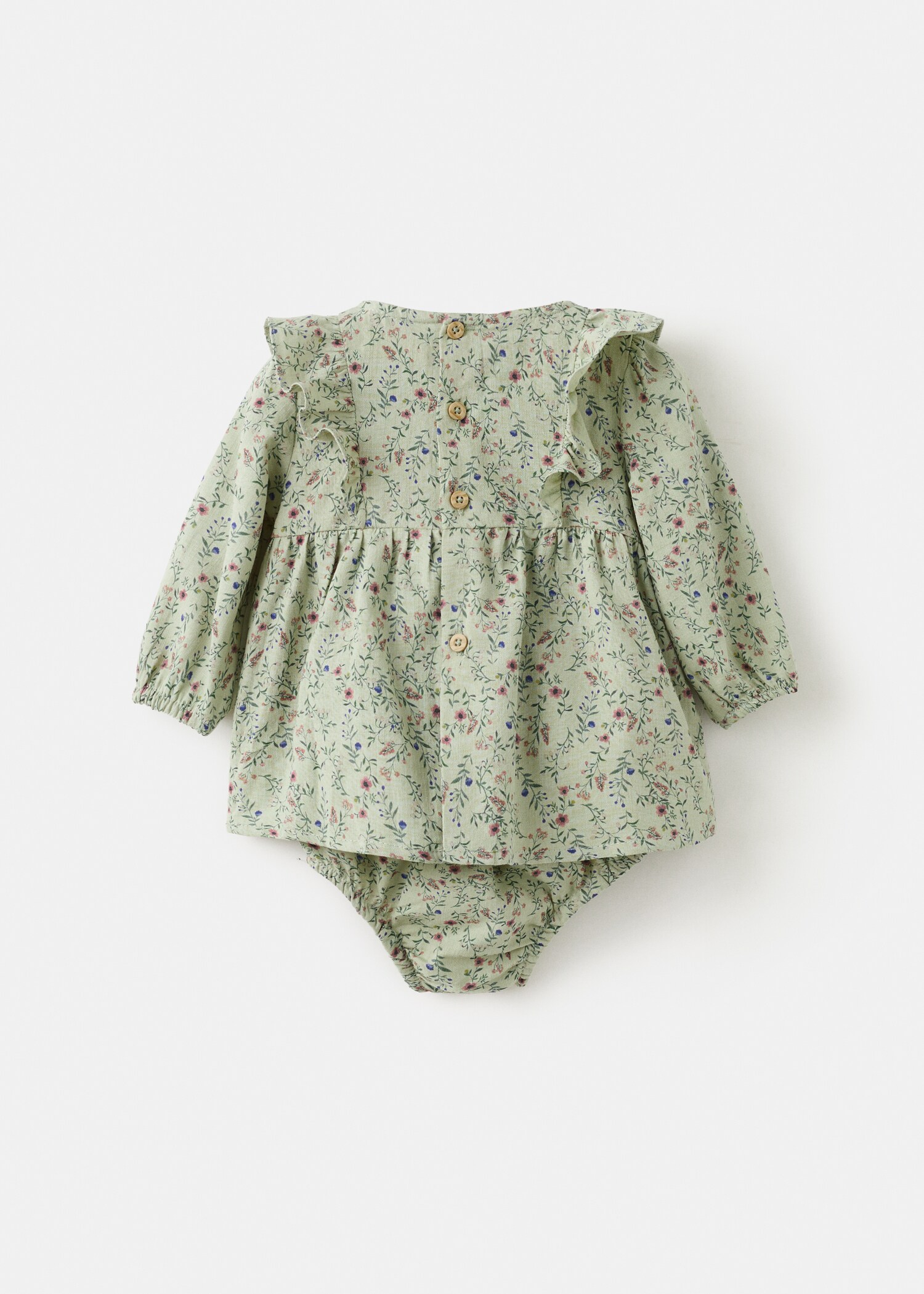 Robe et barboteuse brodées floral - Verso de l’article