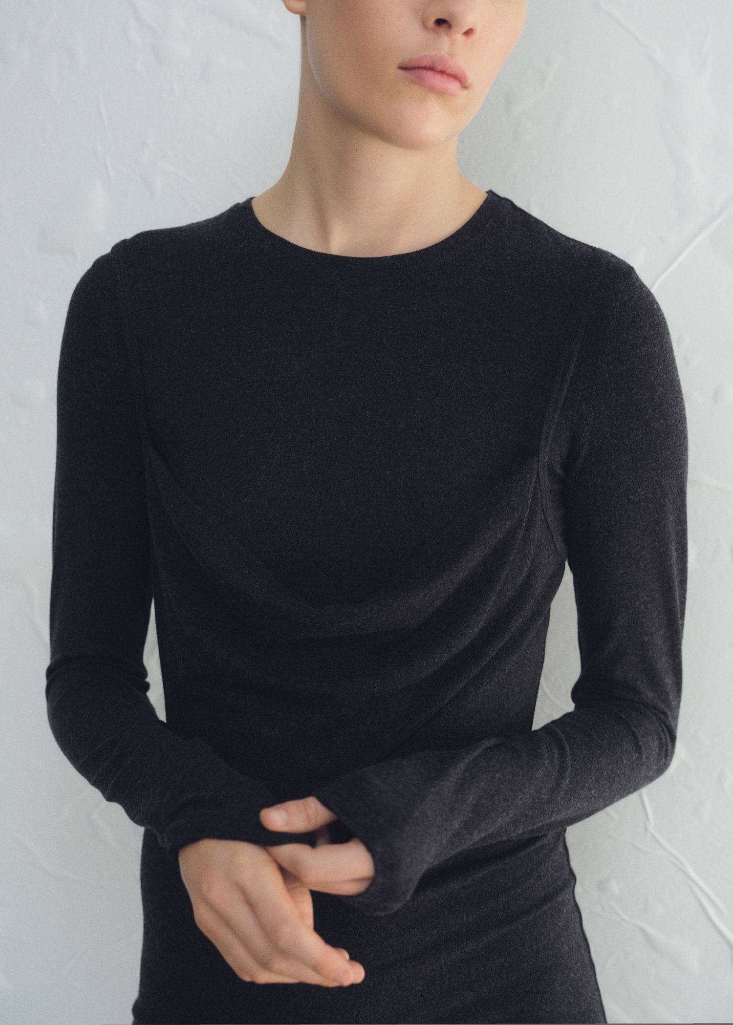 Draped combined dress - Details of the article 1