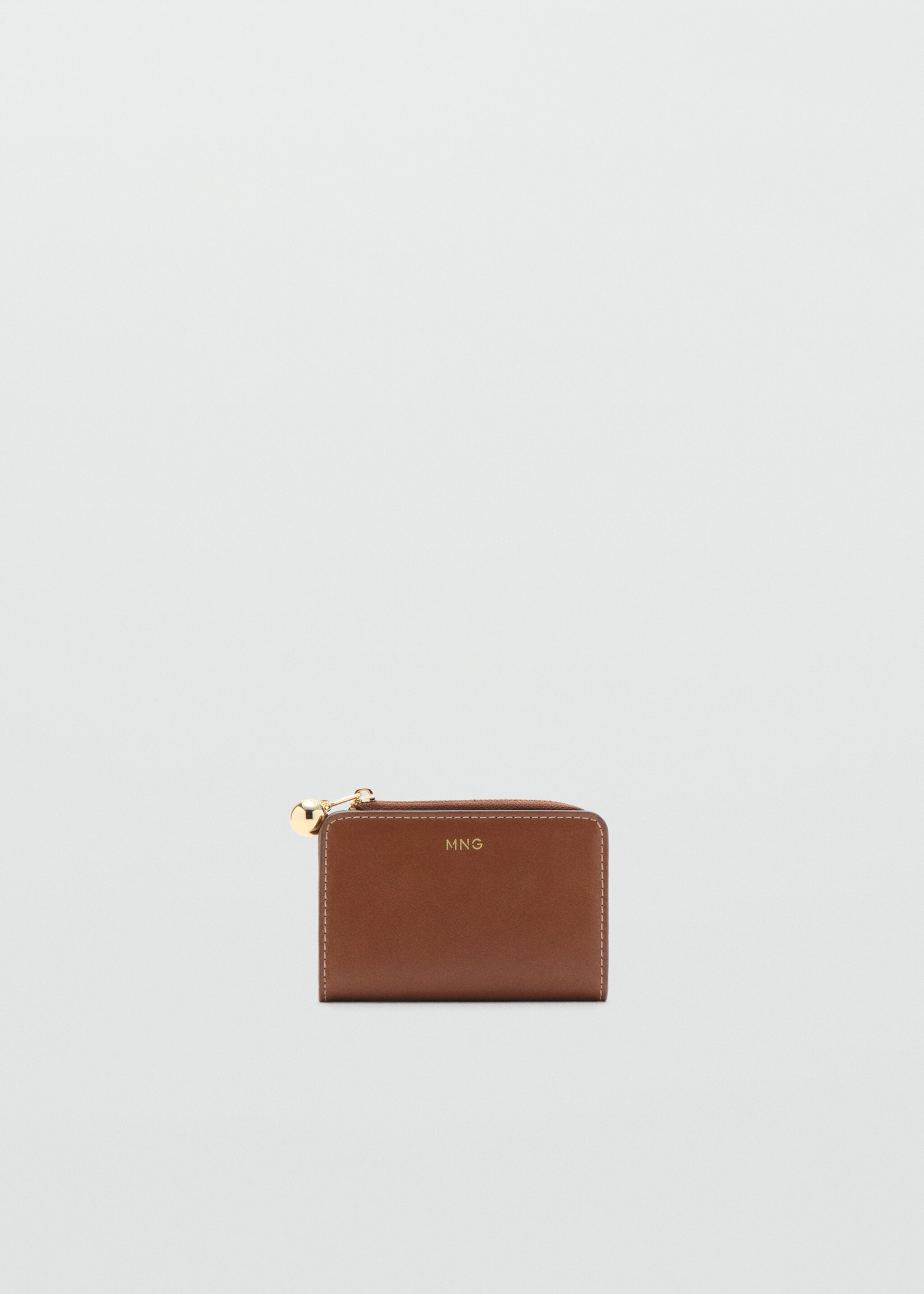 Petit portefeuille avec mini perles - Article sans modèle, Marron moyen. Ref: 27091340-00.