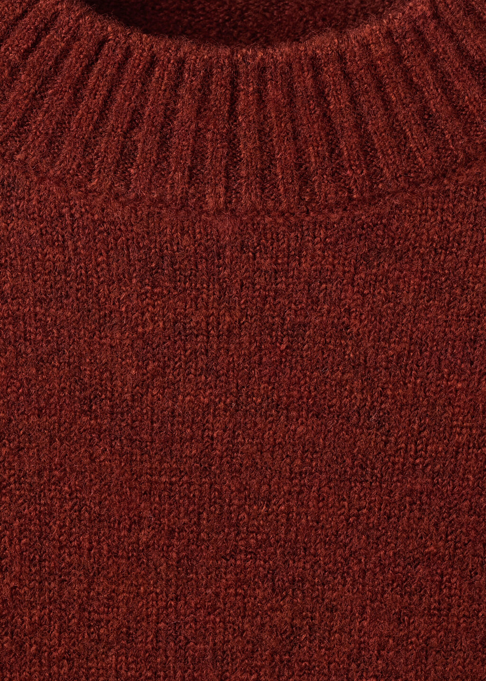 Pull en maille à manches courtes - Détail de l'article 8, Orange brûlé. Ref: 27091341-00.