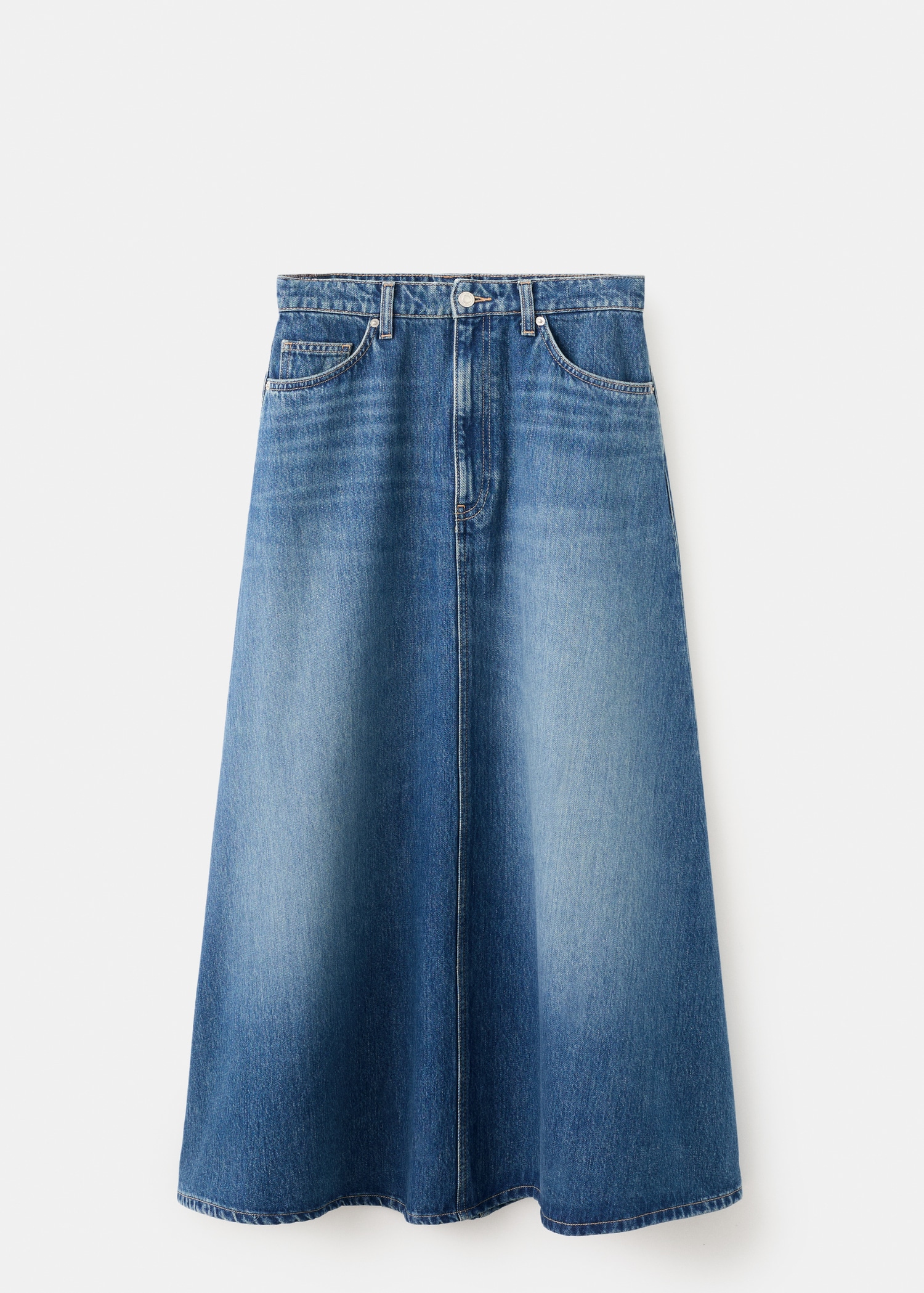 Denim midi-skirt - Article without model