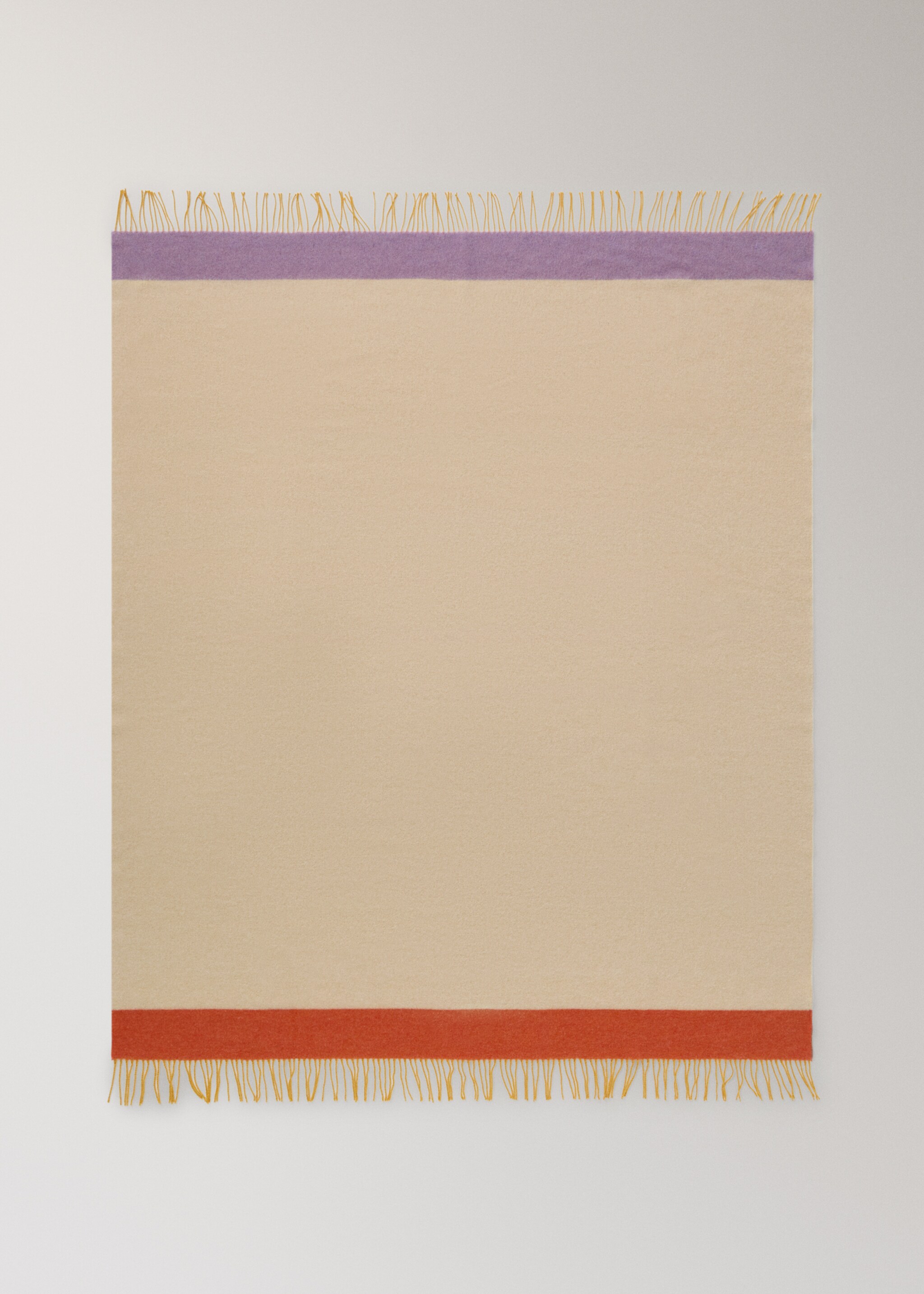 Baumwoll-Wolldecke in Farben - Detail des Artikels 3, Gelb. Ref: 27091346-00.