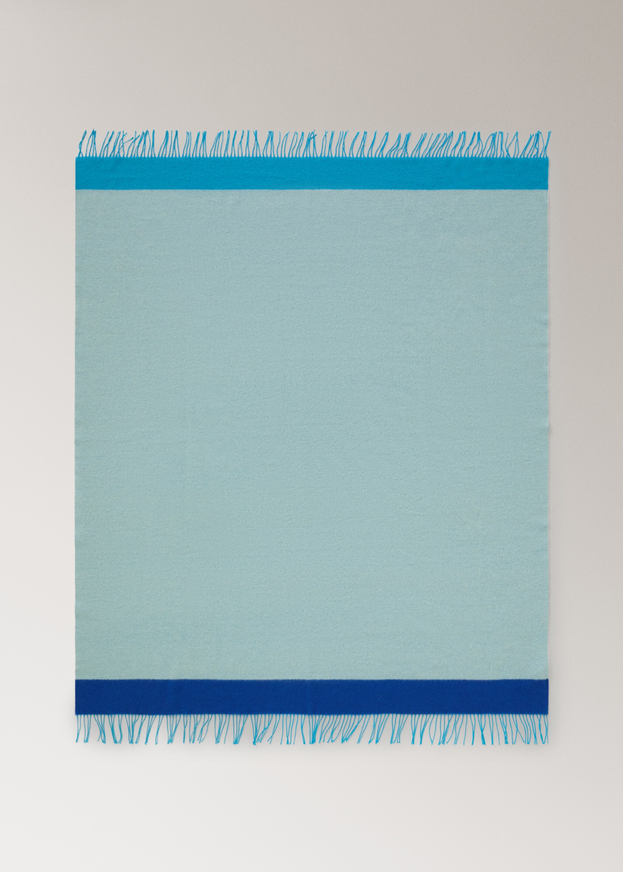 Baumwoll-Wolldecke in Farben - Detail des Artikels 3, Blau. Ref: 27091346-00.